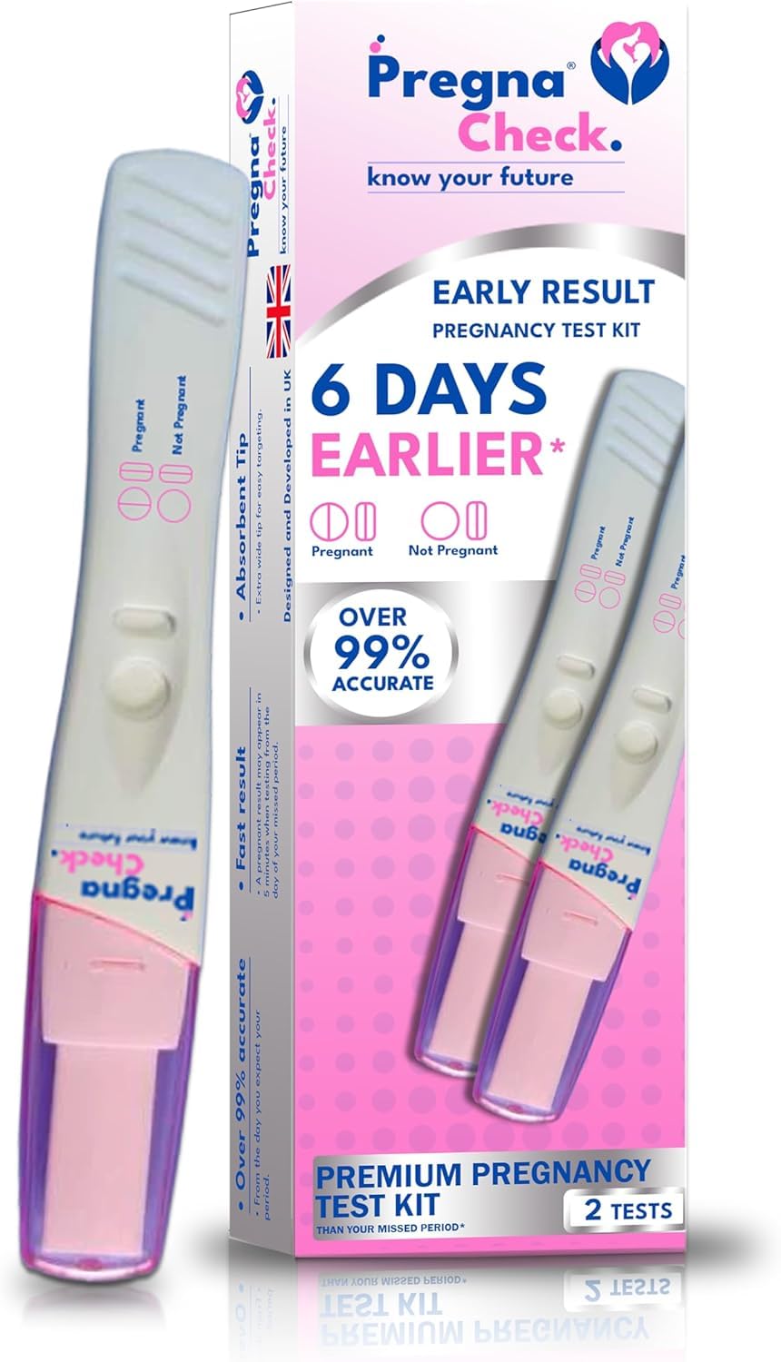  Stix Early Detection Pregnancy Tests, 99% Accurate, 6 Days  Before Missed Period, Easy to Use & Created with OBGYNs, 2 Tests : Health &  Household