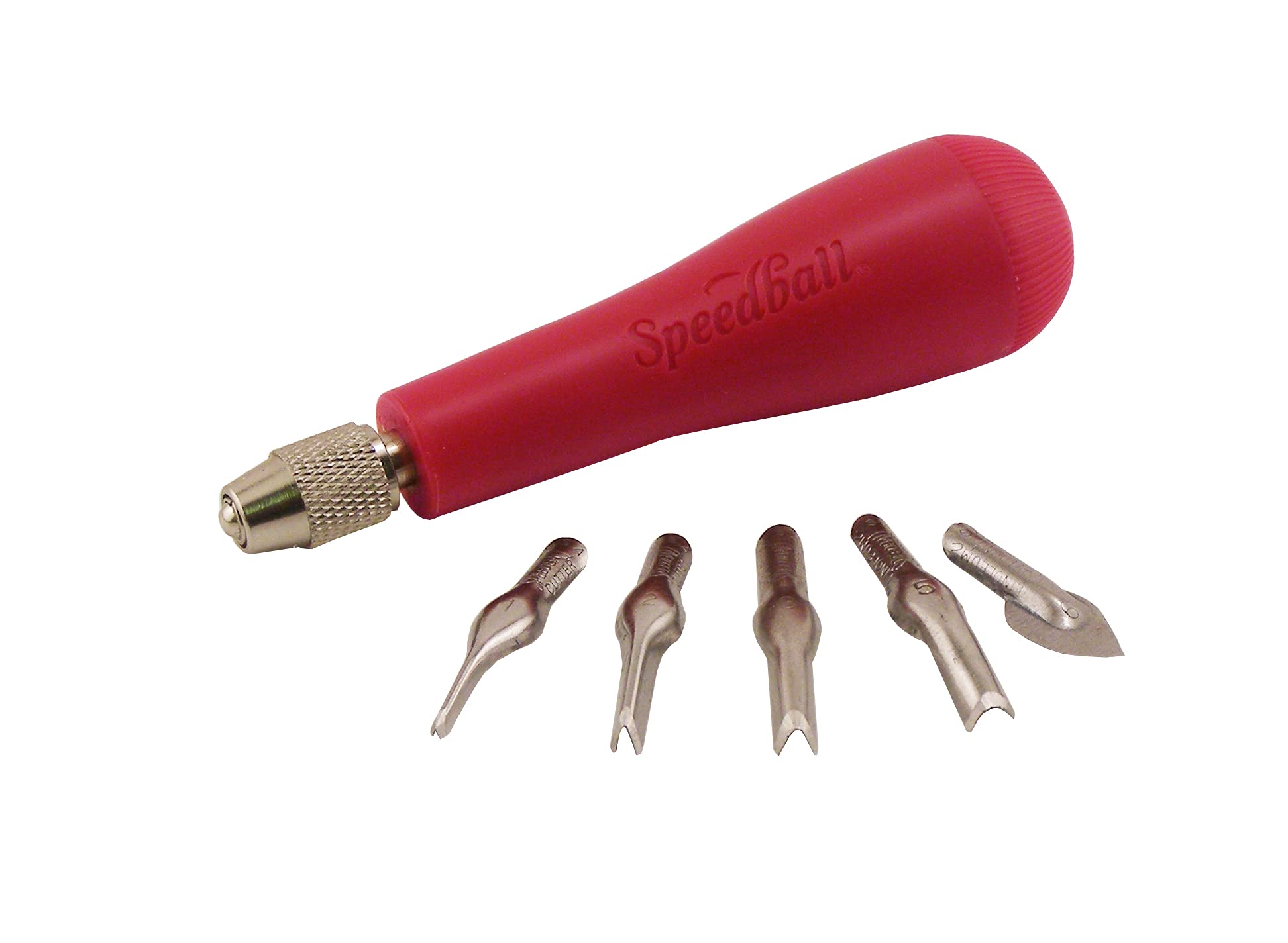 Speedball Linoleum Cutter Kit Assortment #1 - Linocut Carving Tools for  Block Printing, Includes 5 Blades Red