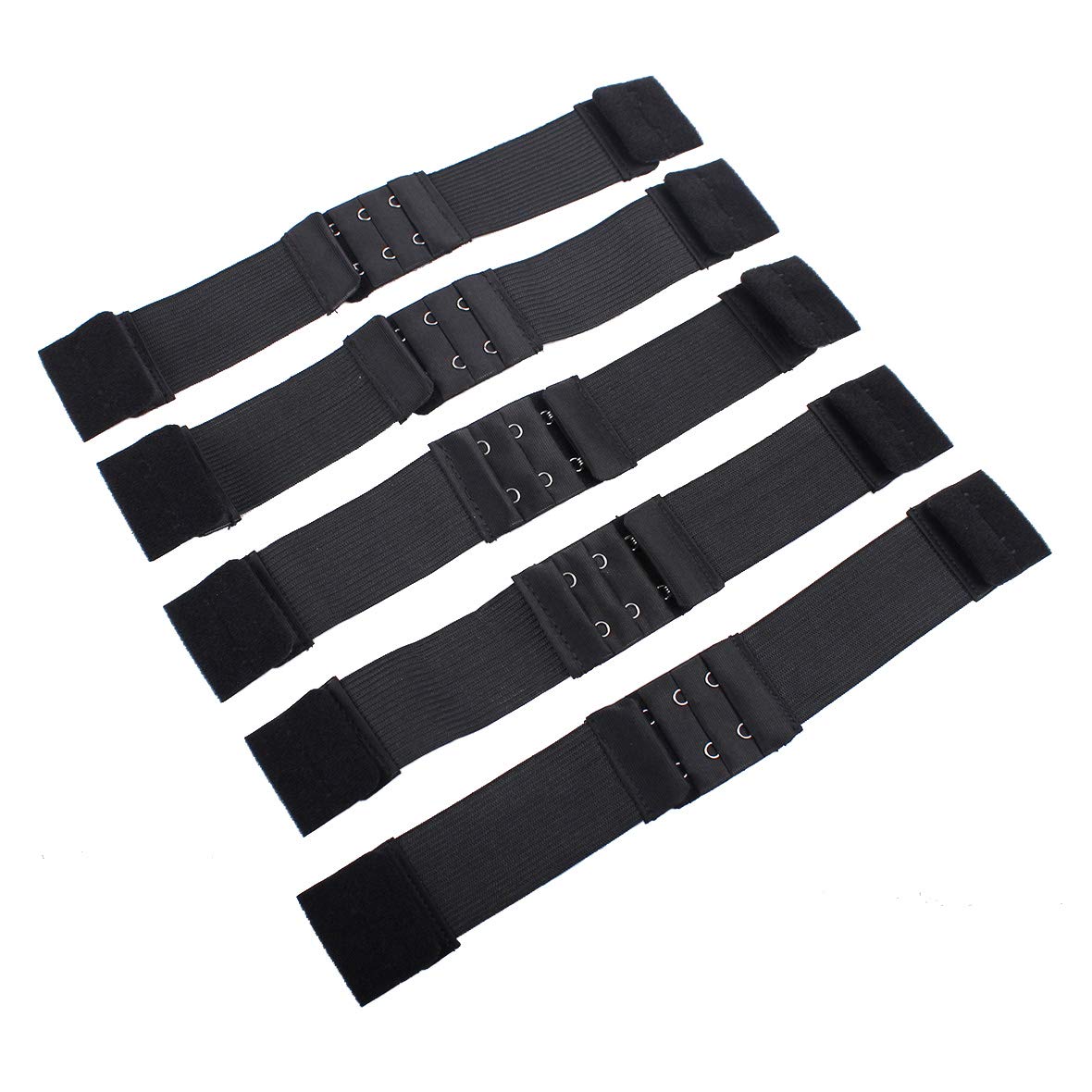 Leeven 5Pcs Adjustable Elastic Bands for Sewing Black Wig Elastic Band with  Hooks Adjustable Wig Straps Elastic Band for Bra /Wigs Lace Closure Lave  Frontal 30mm (1.18 Inch) Width:30mm 5Pcs Black
