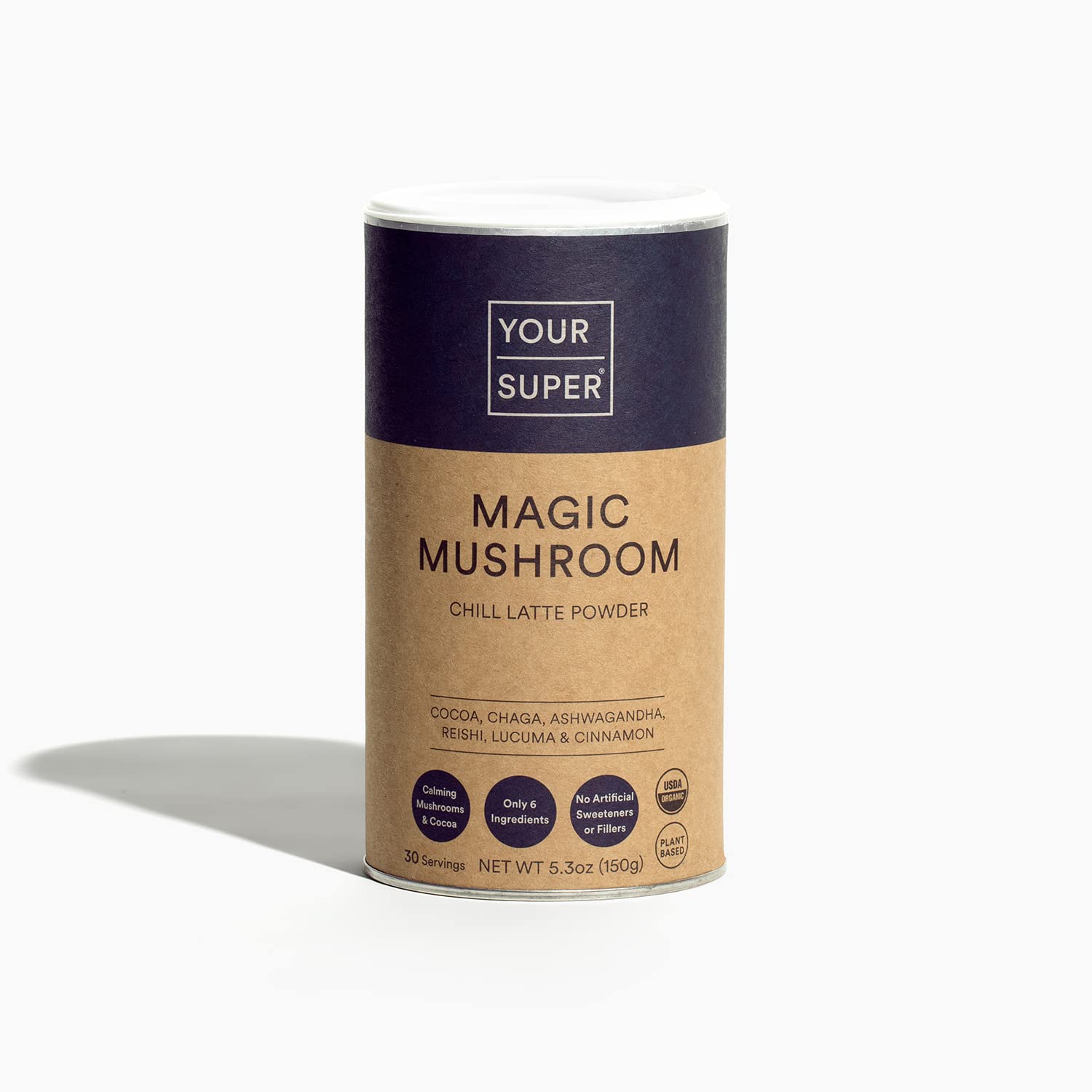 Your Super Magic Mushroom Superfood Powder Mushroom Supplement for Natural  Calm Brain Health and Immune Support Made with Organic Ashwagandha Lucuma  Reishi and Chaga Powder (30 Servings)
