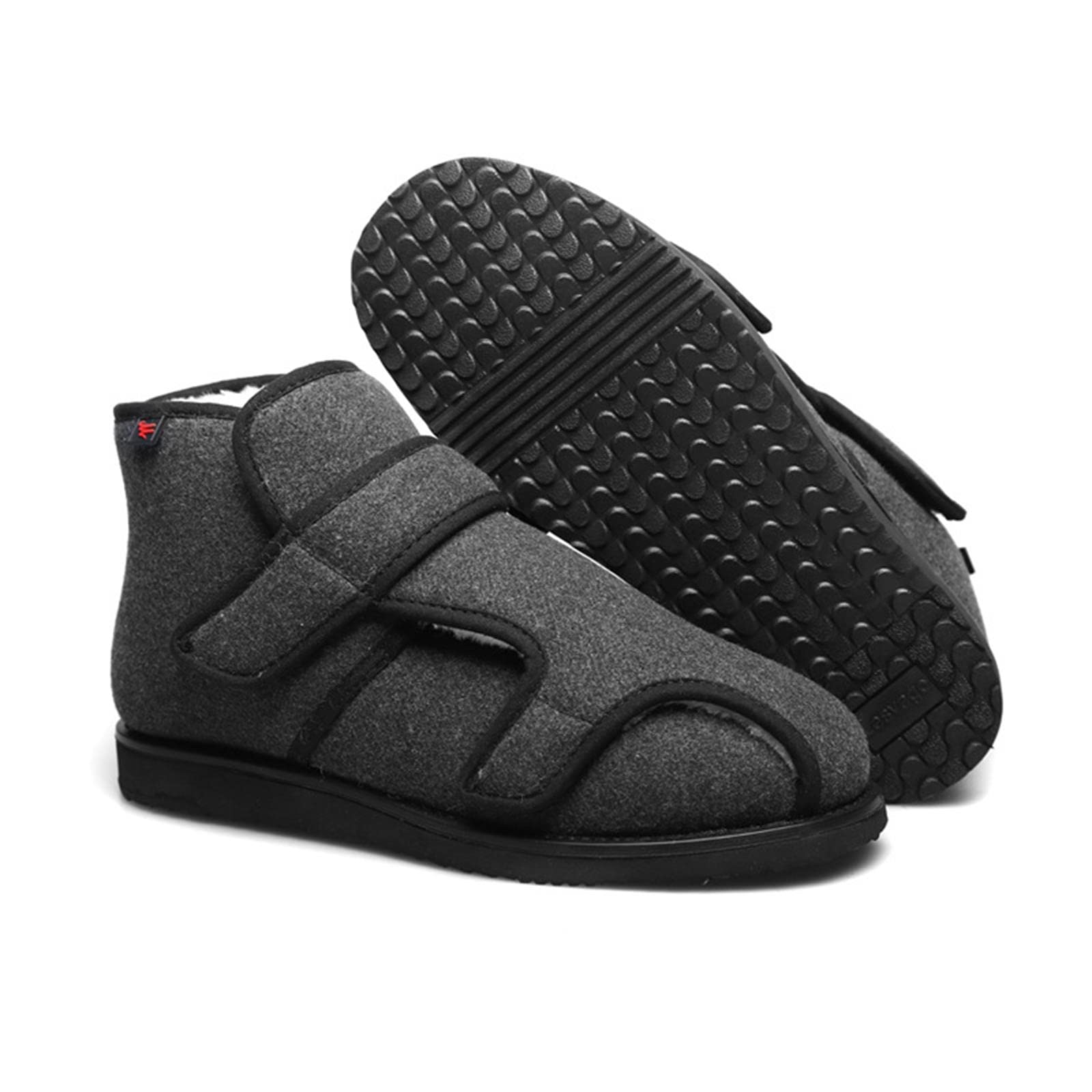 Men's Diabetic Shoes Winter Extra Wide Width Orthopedic Slip-on Shoes ...