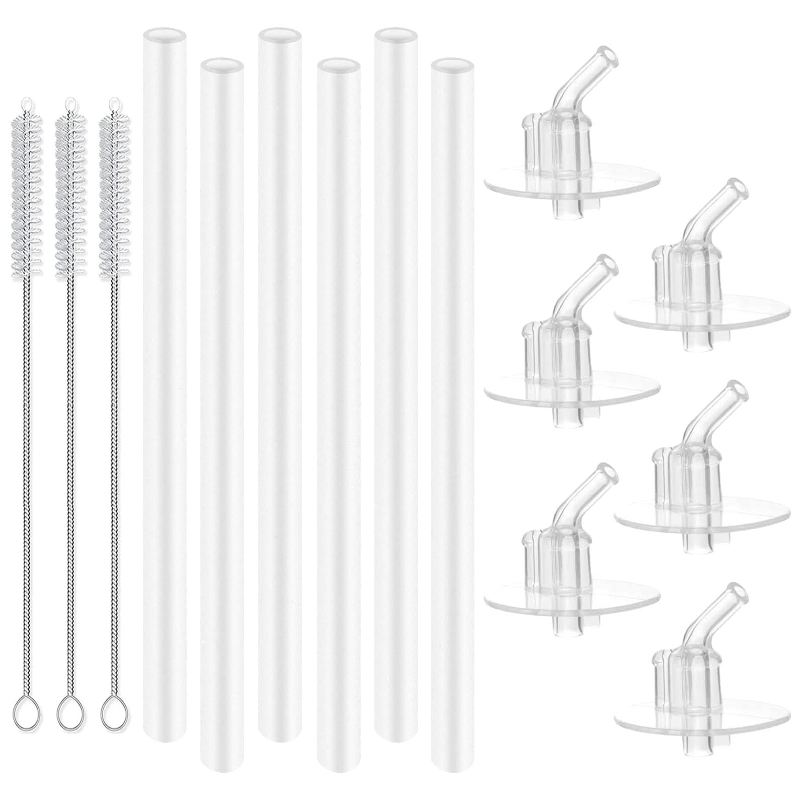 Replacement Straws for Thermos Funtainer Bottle, Straws Stem Set with  Cleaning Brushes,Safe to use for
