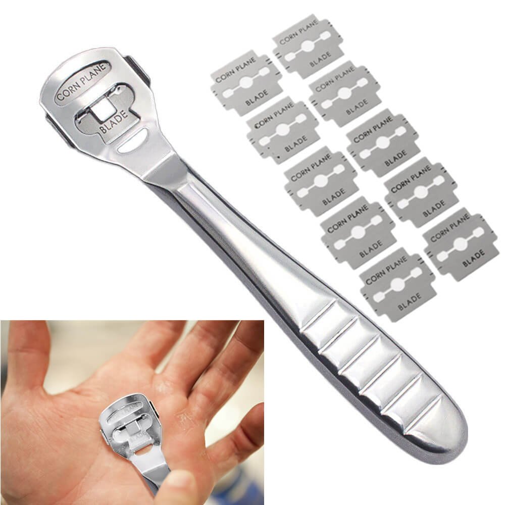 Hand Callus Remover, Palm Finger Thumb Callus Shaver Titania with 10 Blades  for Removing Hard, Cracked