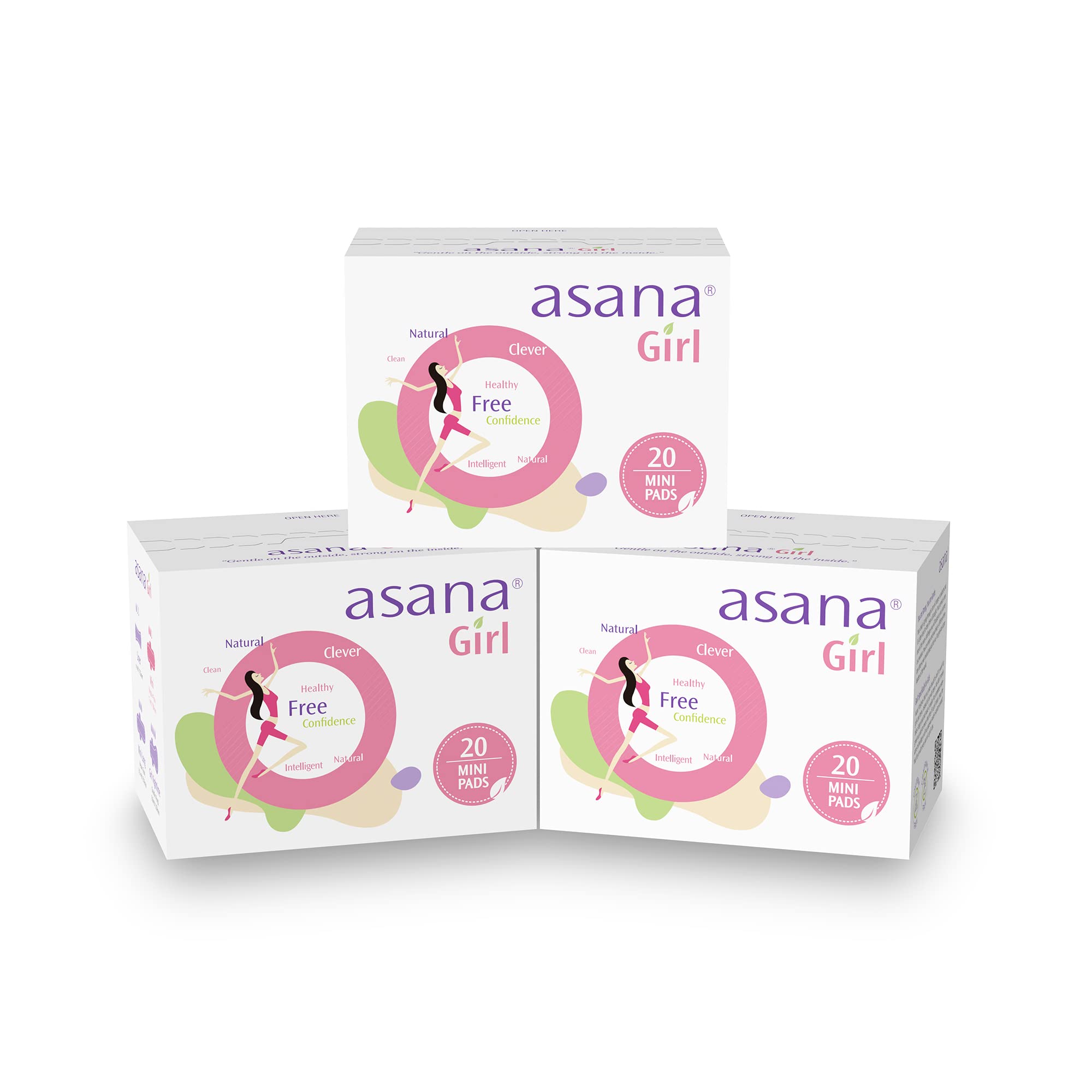 Asana Unscented Mini Sanitary Pads with Wings for Girls and Teens