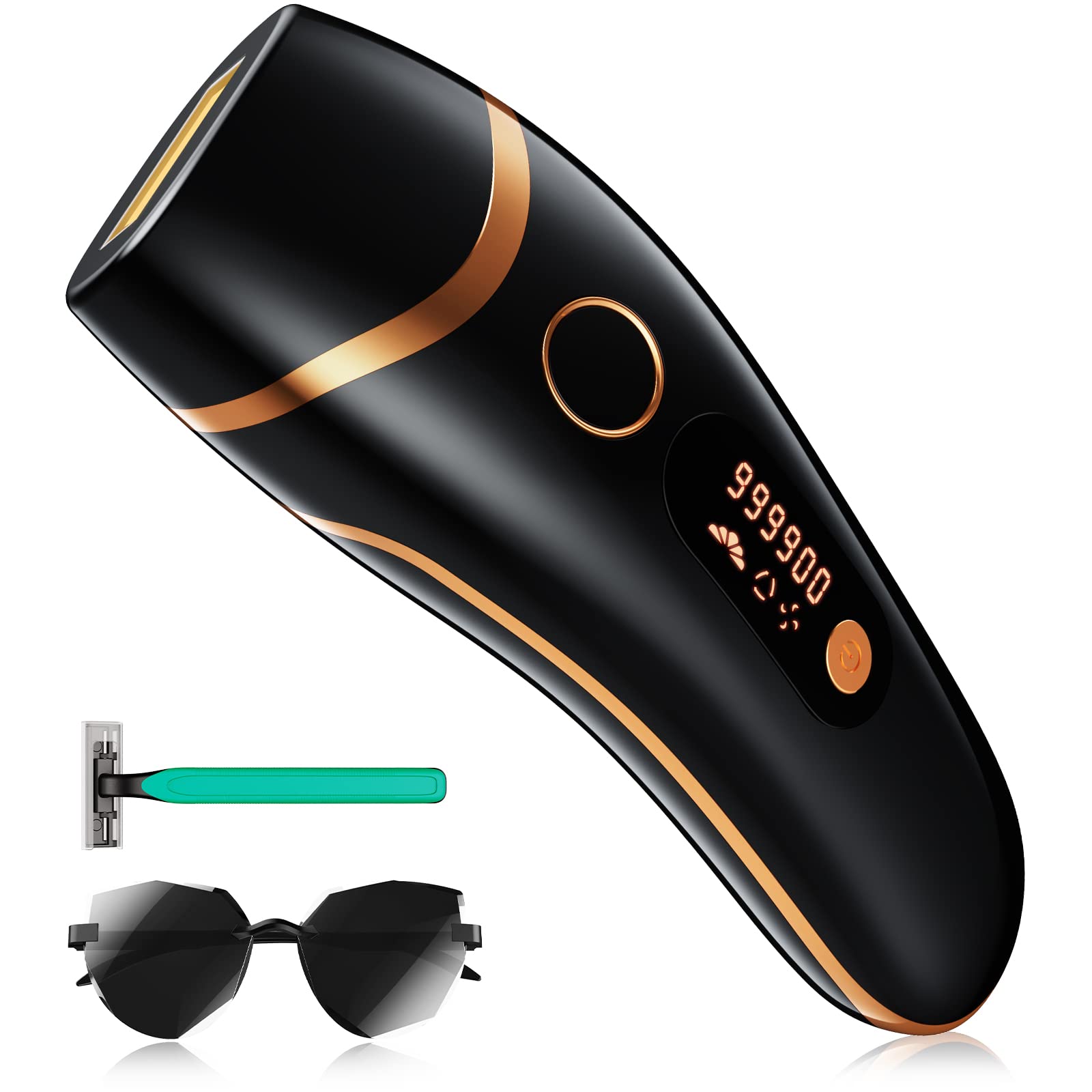 Laser Hair Removal for Women Men, Permanent IPL Hair Removal Device, Whole  body Hair Remover As Fast As 15 Minutes, 999,900 Flashes black