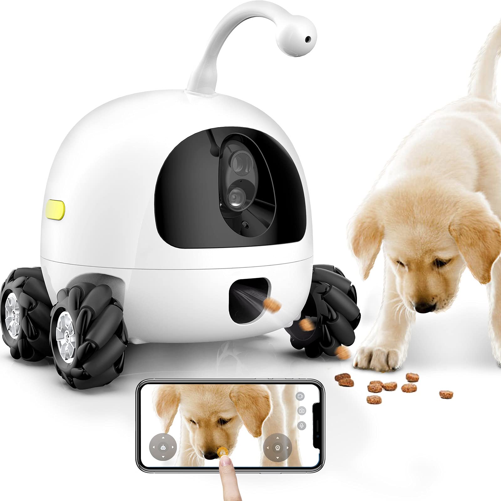 Smart Treat Dispenser with 2-Way Camera for Dogs Cats, 2.4Ghz