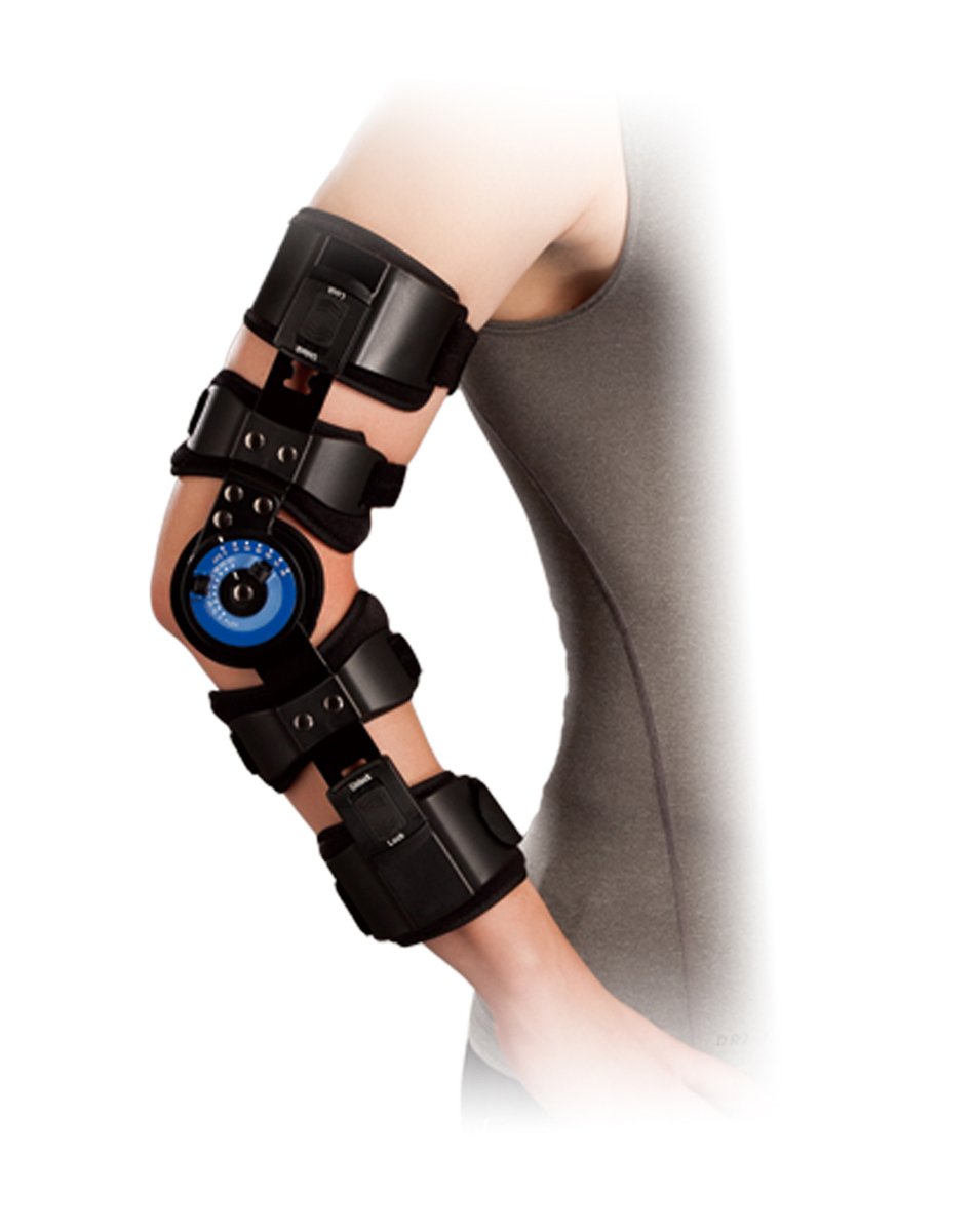 Orthomen Hinged ROM Elbow Brace, Adjustable Post OP Elbow Brace