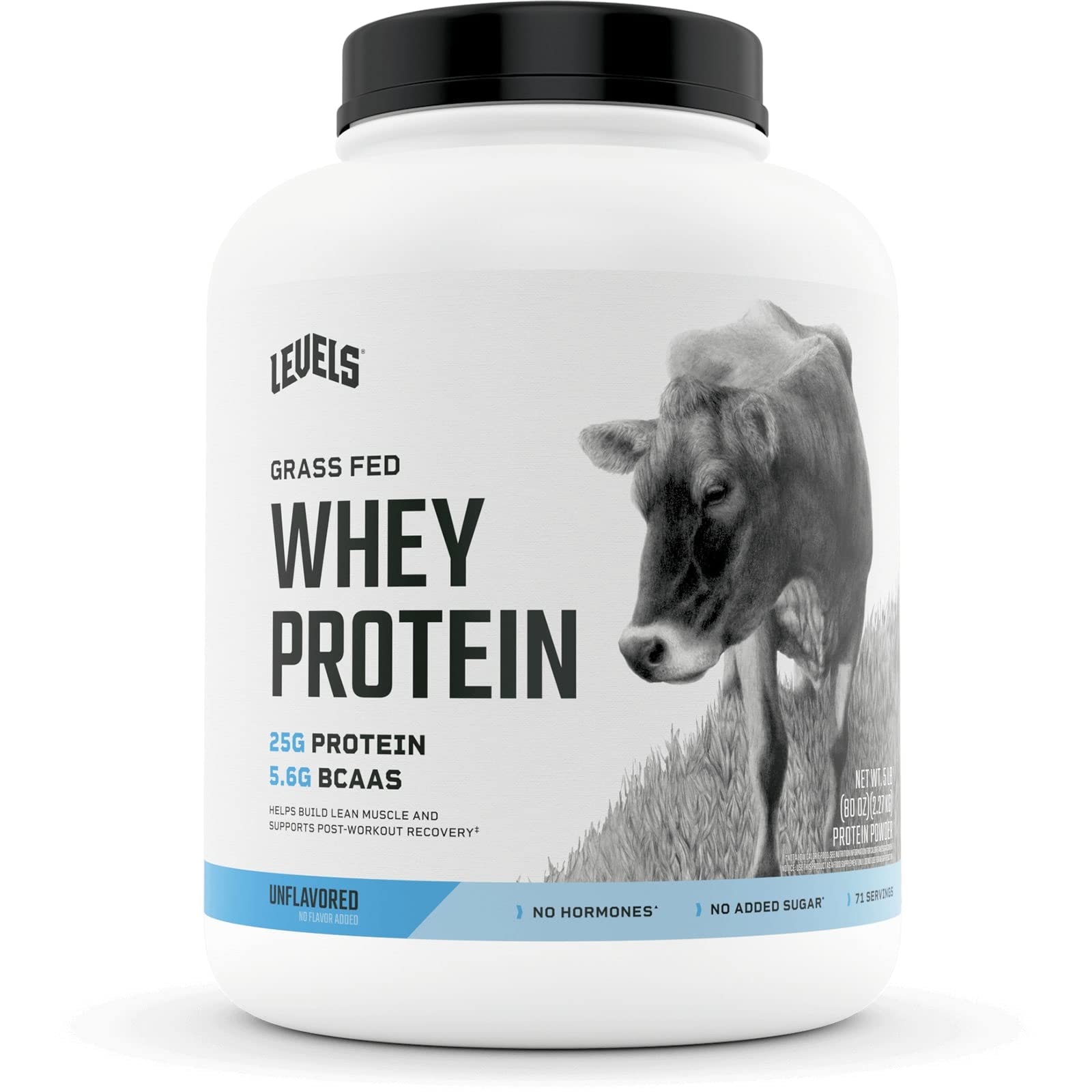 Levels Grass Fed 100% Whey Protein No Hormones Unflavored 5LB