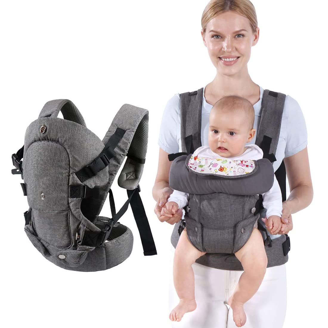 Baby Soft Carrier for Newborn,Infant Sling Carrier Wrap Ergonomic
