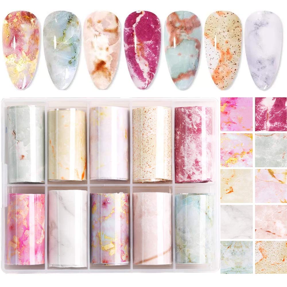 10 Rolls Nail Art Foil Transfer