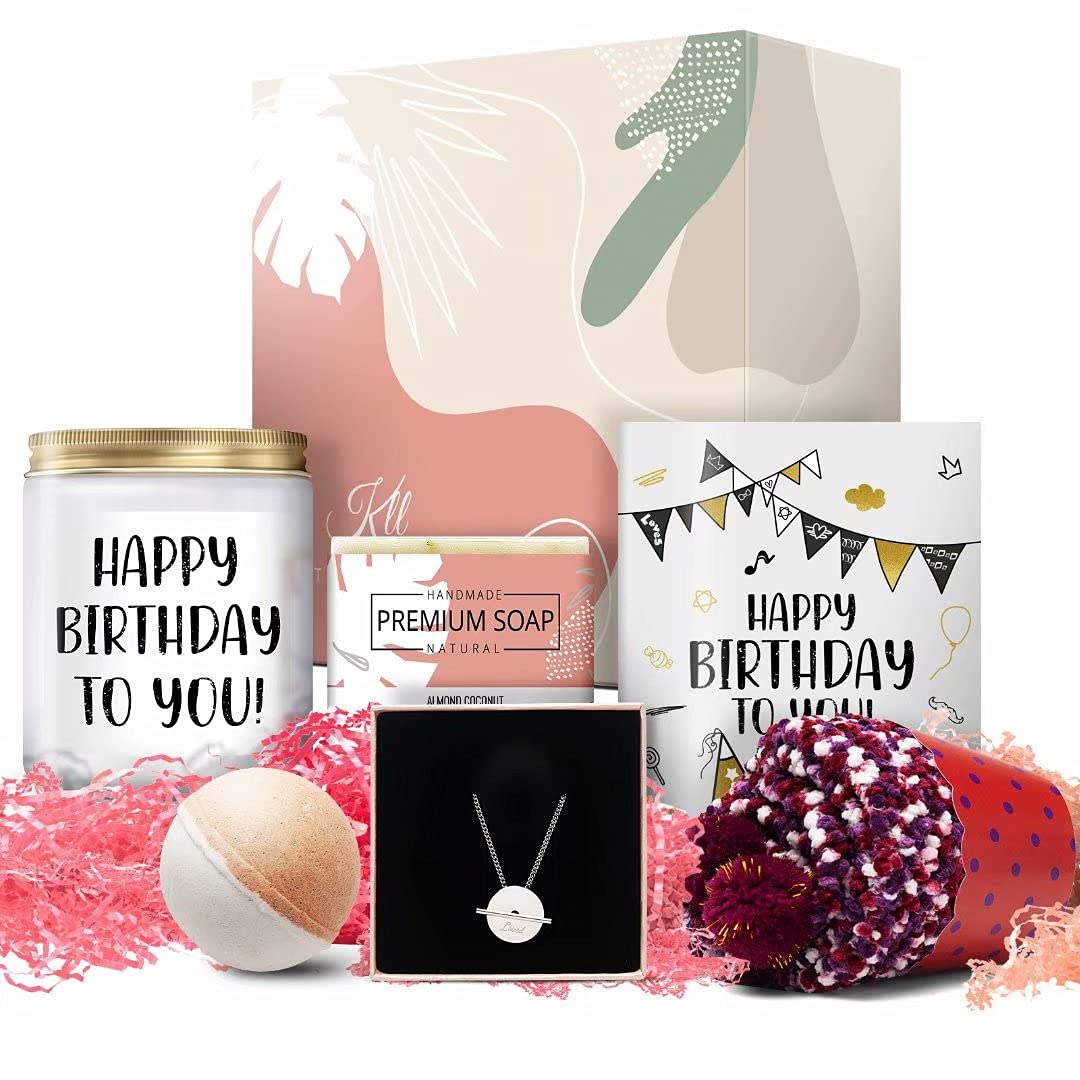 Birthday Gifts For Women-Relaxing Spa Gift Box Basket For Her Mom Sister  Best Friend Unique Happy Birthday Bath Set Gift Ideas -Valentine's Day gifts  for women 