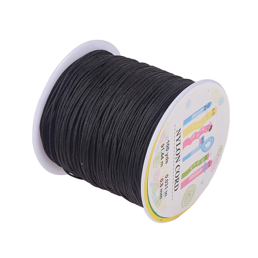 Black Nylon String, 0.8mm Nylon Thread Chinese Knotting Cord Tarred Twine  Outdoor String For Braided Bracelets, Beading, Necklaces, Macrame Craft, Wi  | Fruugo AE