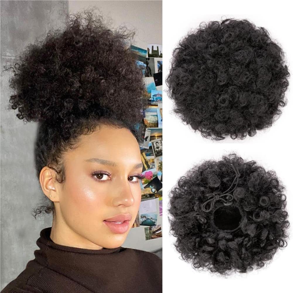 $12 AFRO PUFF FROM AMAZON | NO CORNROWS | RUBBER BAND HAIRSTYLE | 4C  NATURAL HAIRSTYLE FOR BEGINNERS | Natural hair styles, 4c natural hair,  Afro puff