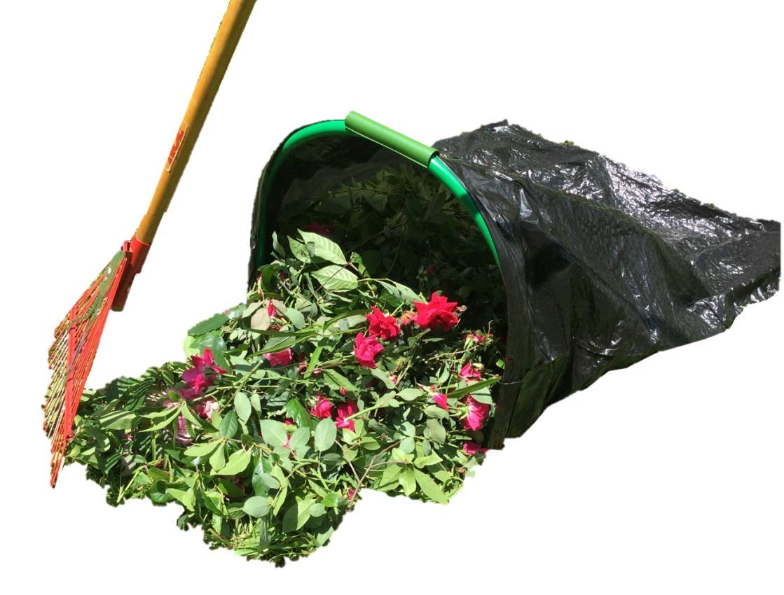 Leaf Gulp Lawn Bag Holder For 39 Gallon PLASTIC or 33 Gallon compostable  BIO-BAGS Leaf Bags. Hands-Free Bagging. Just Sweep Yard and Garden Leaves  or Debris. Made in USA
