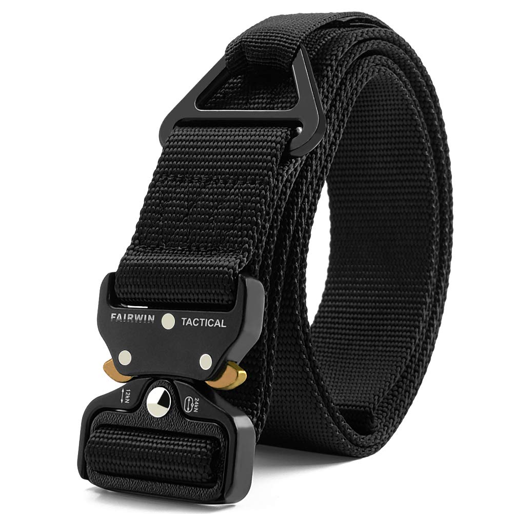 VelocityLok Victory Belt - Black - 32- 34 - Men's Tactical Nylon Belt - Lifetime Warranty