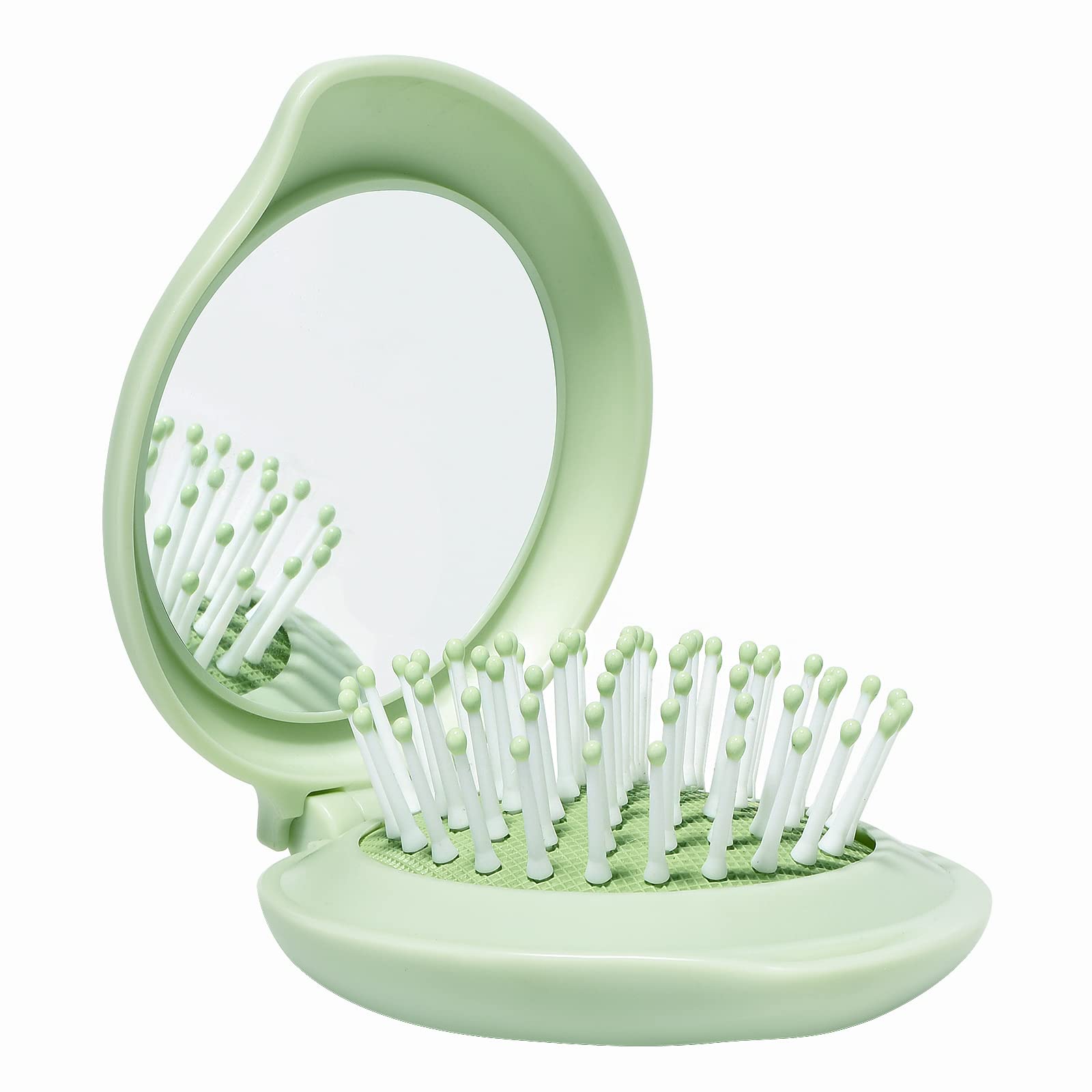 1PCS Folding Travel Hair Brush with Mirror, Mini Comb/Wet Brushes, Compact  Purse Pocket Hair Massage Combor for Women and Girls - Walmart.com