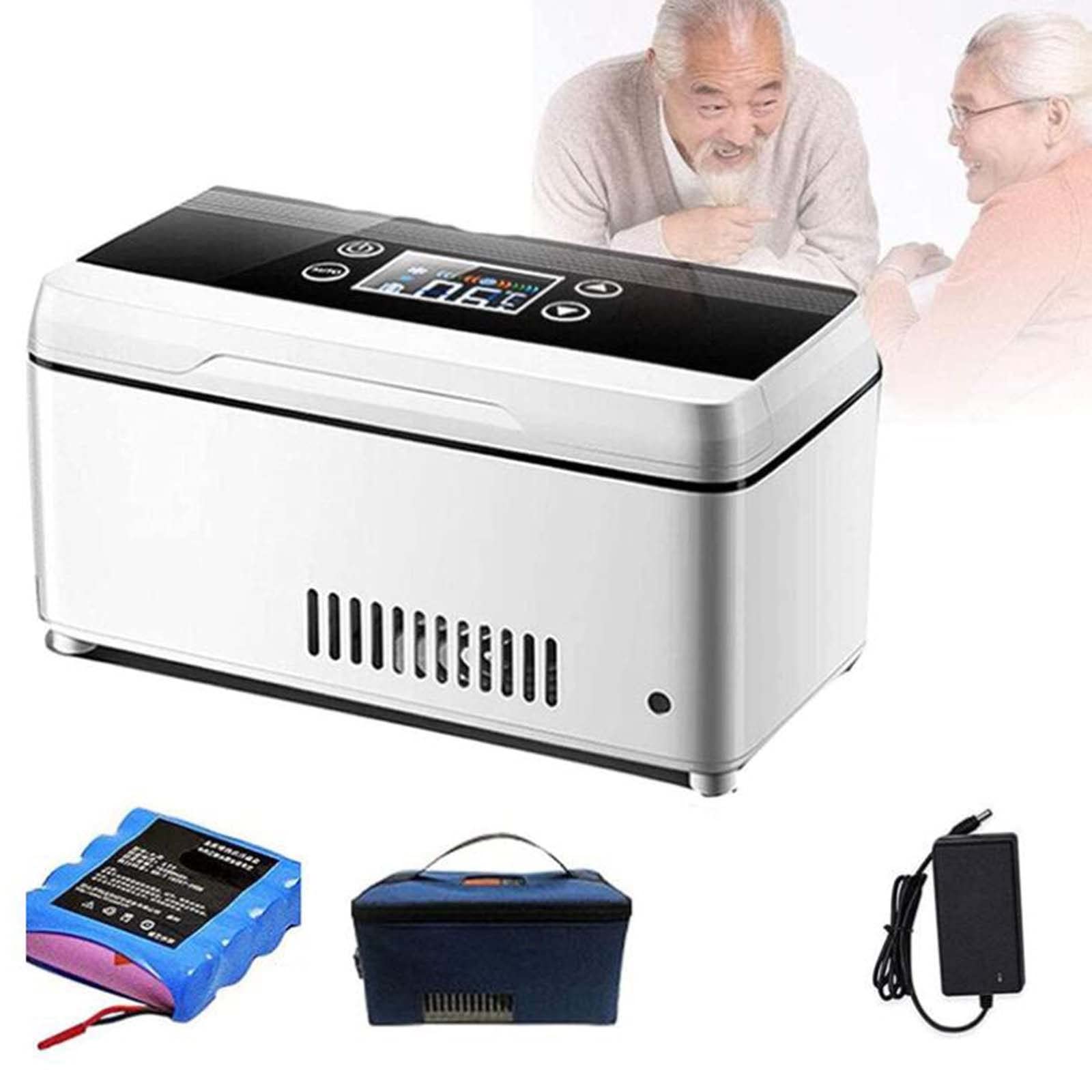 Medication Refrigerator Insulin Cooler Box Electric Cooler Portable Travel  Box Thermostat 2-8 Degrees With Insulin Interferon Growth Hormone Vaccine  Eye Drops For Summer Travel Work 1battery