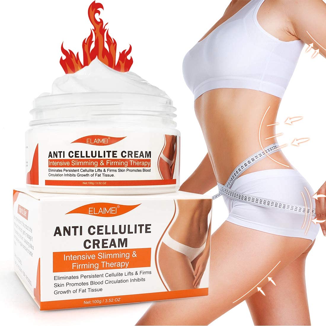 Anti Cellulite Cream Fat Burning Cream for Belly Weight Loss Fast Belly Fat  Burners That Burns Stomach Thighs and Buttocks Orange