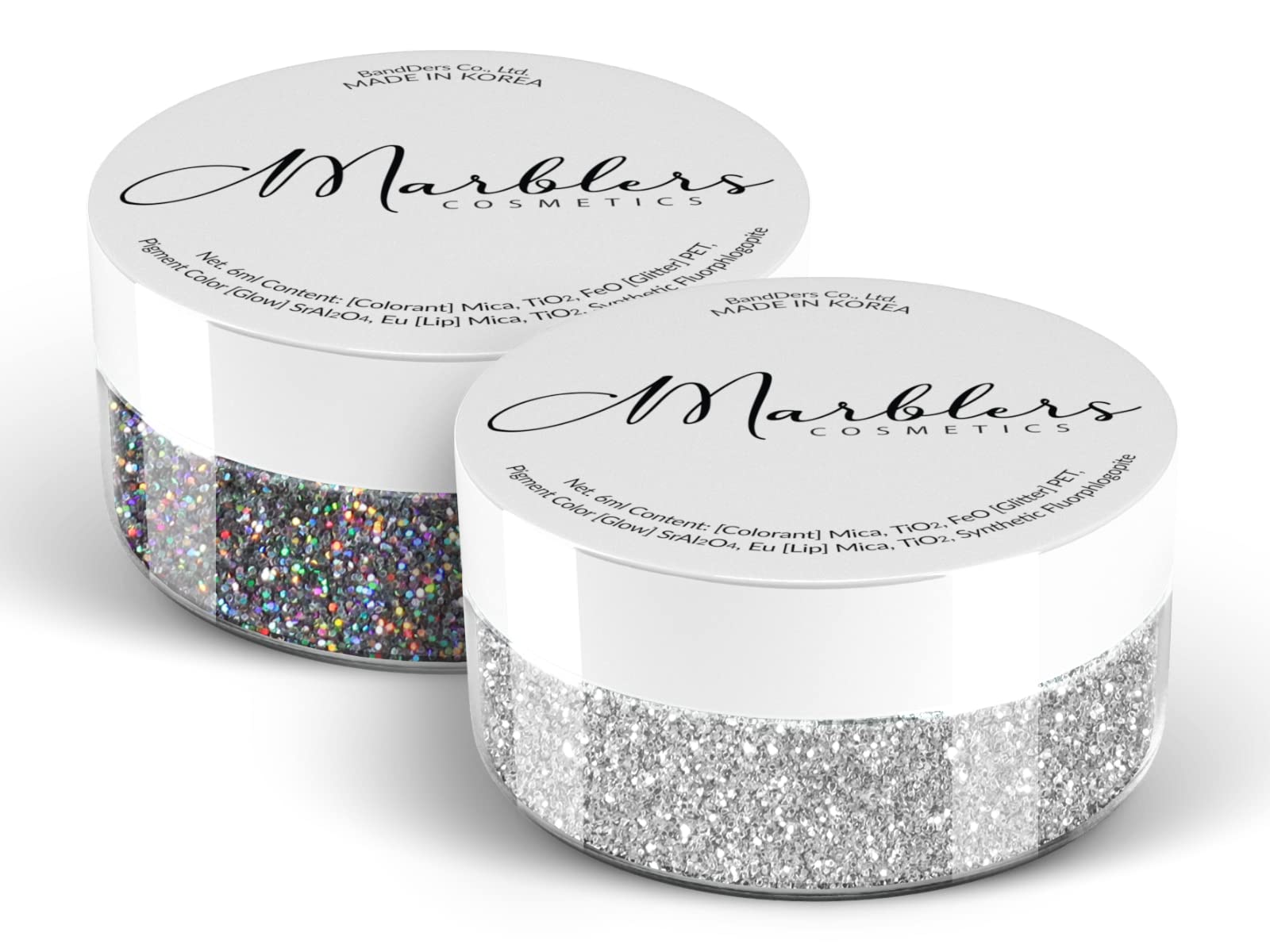 MARBLERS Cosmetic Grade Mica Powder [40 Color Set] | Pearlescent Pigment |  Dye | Non-Toxic | Vegan | Cruelty-Free | Festival, Rave & Party Makeup 