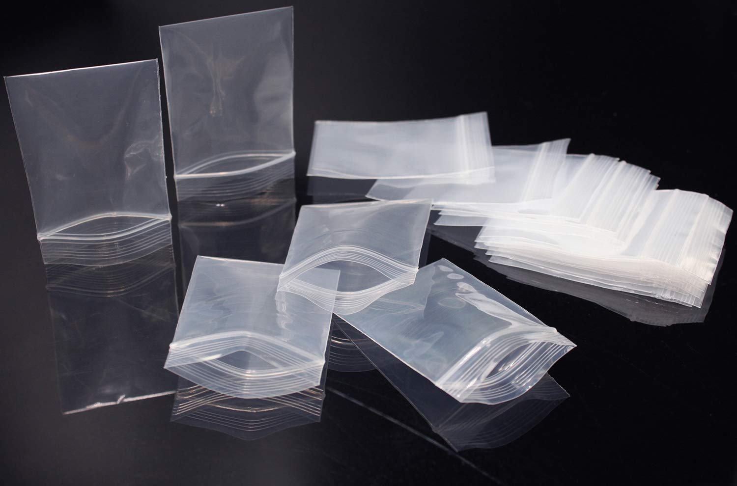 Small Plastic Bags Mini Tiny Bags Thick Clear 8mil(two sides) 2 2.4  150PCS Jewelry Bags Pill Pouch Food Storage Bags Earring Bags Plastic  Packaging Bags Grocery Bags