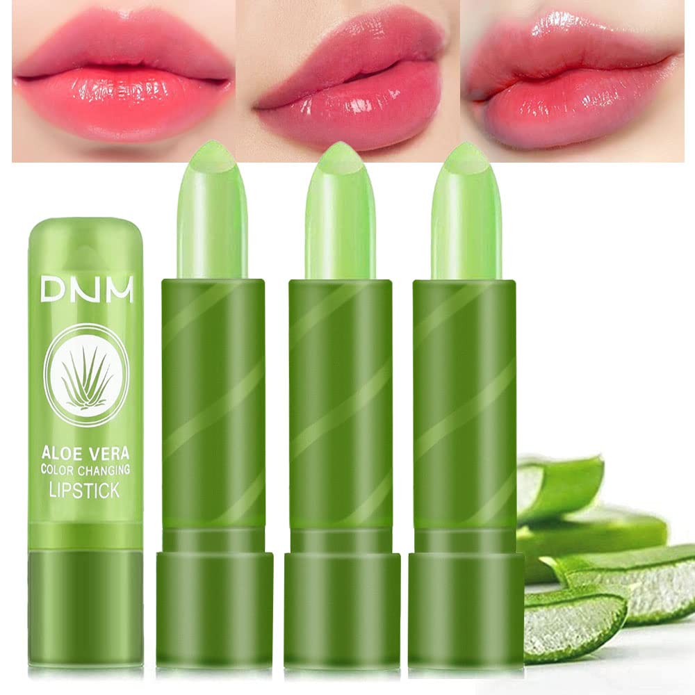 Aloe Vera Lipstick Lip Balm Color Mood Changing Long-Lasting Moisturizing -  UK