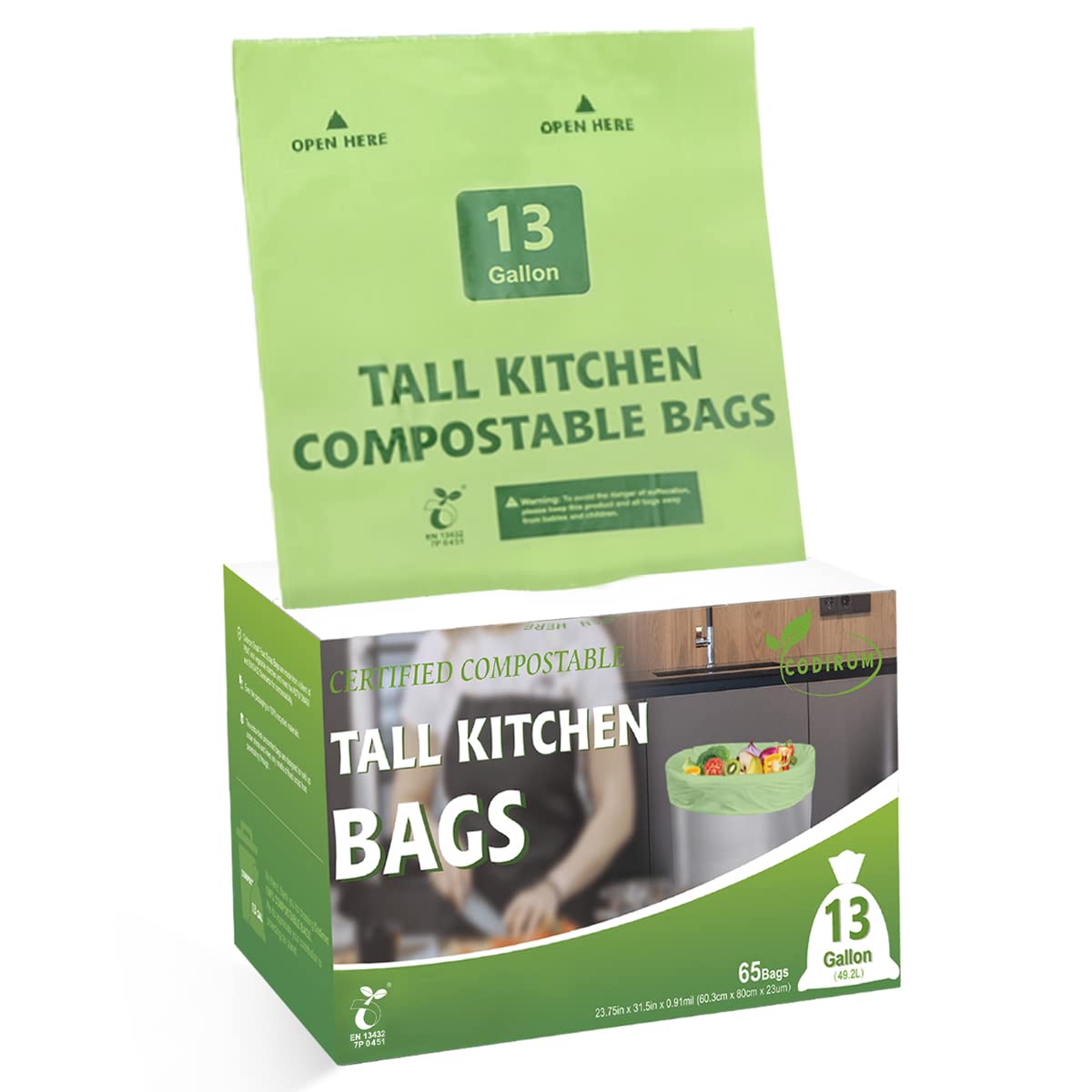 13 Gallon Tall Kitchen Food Scrap Bag