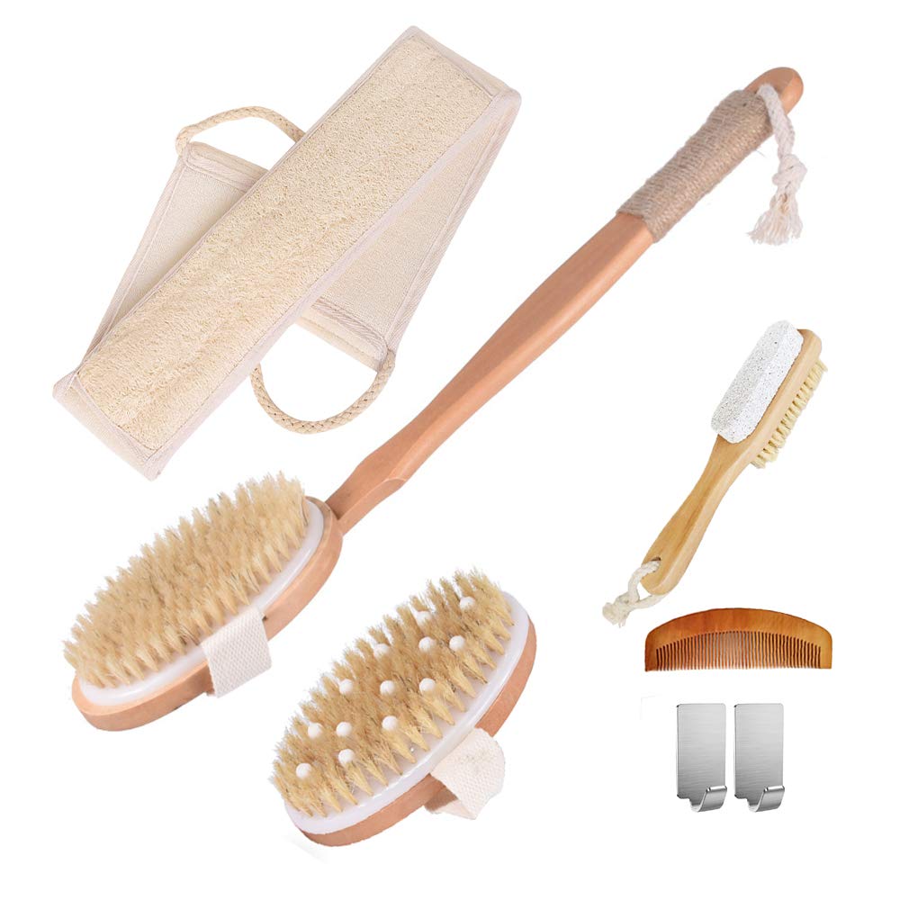 Body Massage Brush Bath Handle Brush Shower Cleaning Tools Set For Home  Bathroom Use