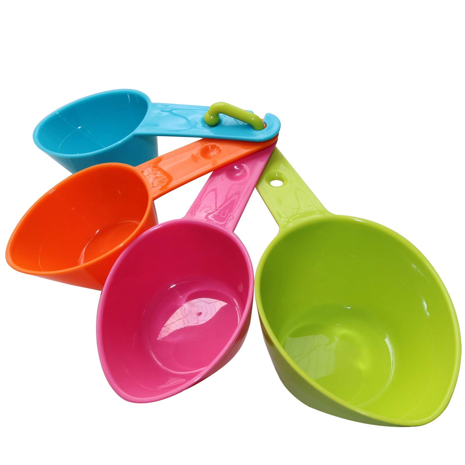 Rypet Pet Food Scoop - Measuring Cups and Spoons Set Plastic for Dog, Cat  and Bird Food (Random Color) Set of 4