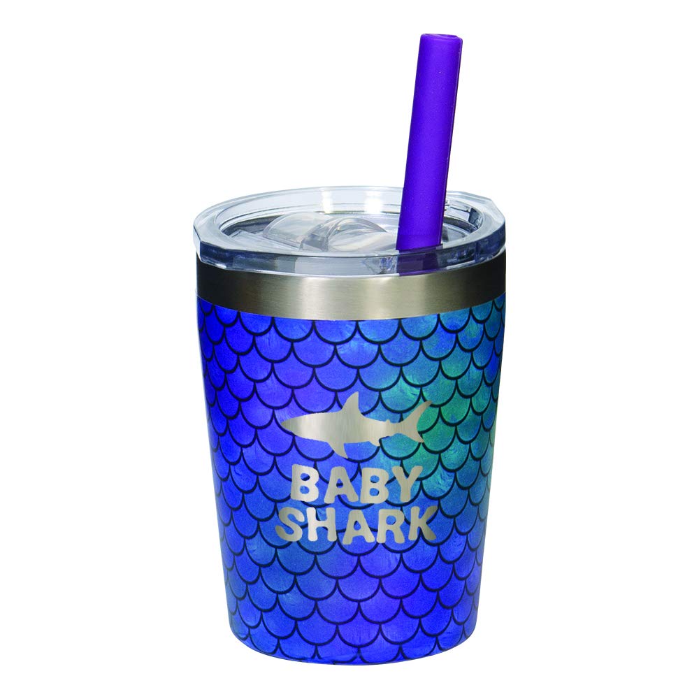 Baby Shark Water Bottle Tumbler Kids Sippy Cup Snap Top Lid BPA-FREE Drink