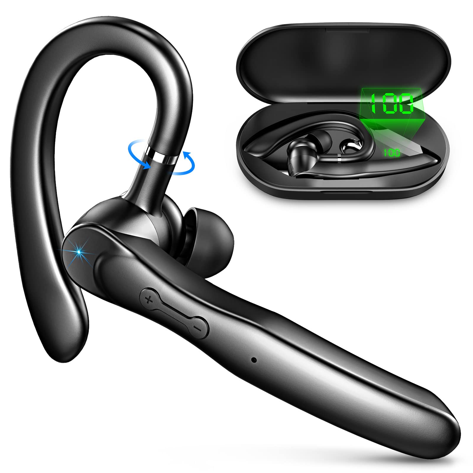 Bluetooth Earphone Hands-free With Mic - Black