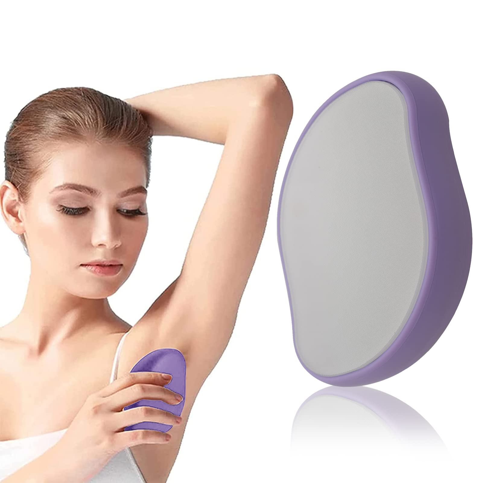 Crystal Hair Eraser 2023 Painless Crystal Hair Eraser Hair Remover Fast &  Easy Skin Exfoliator for Women Arms Legs Back purple