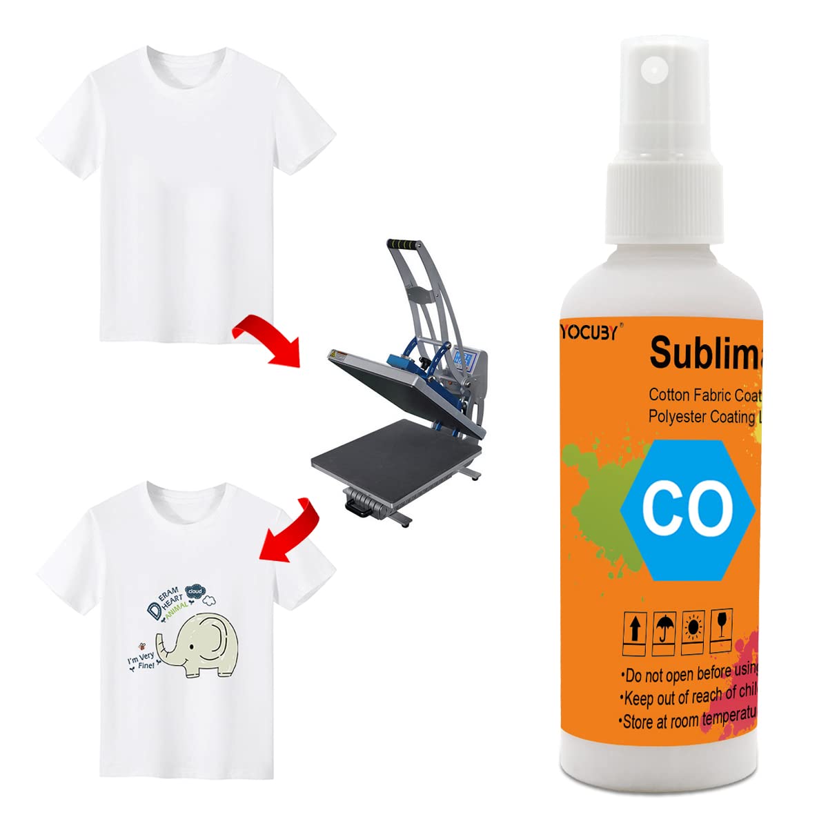 NGOODIEZ Sublimation Coating Spray for All Fabric, 33.8 Fl Oz (Pack of 1)