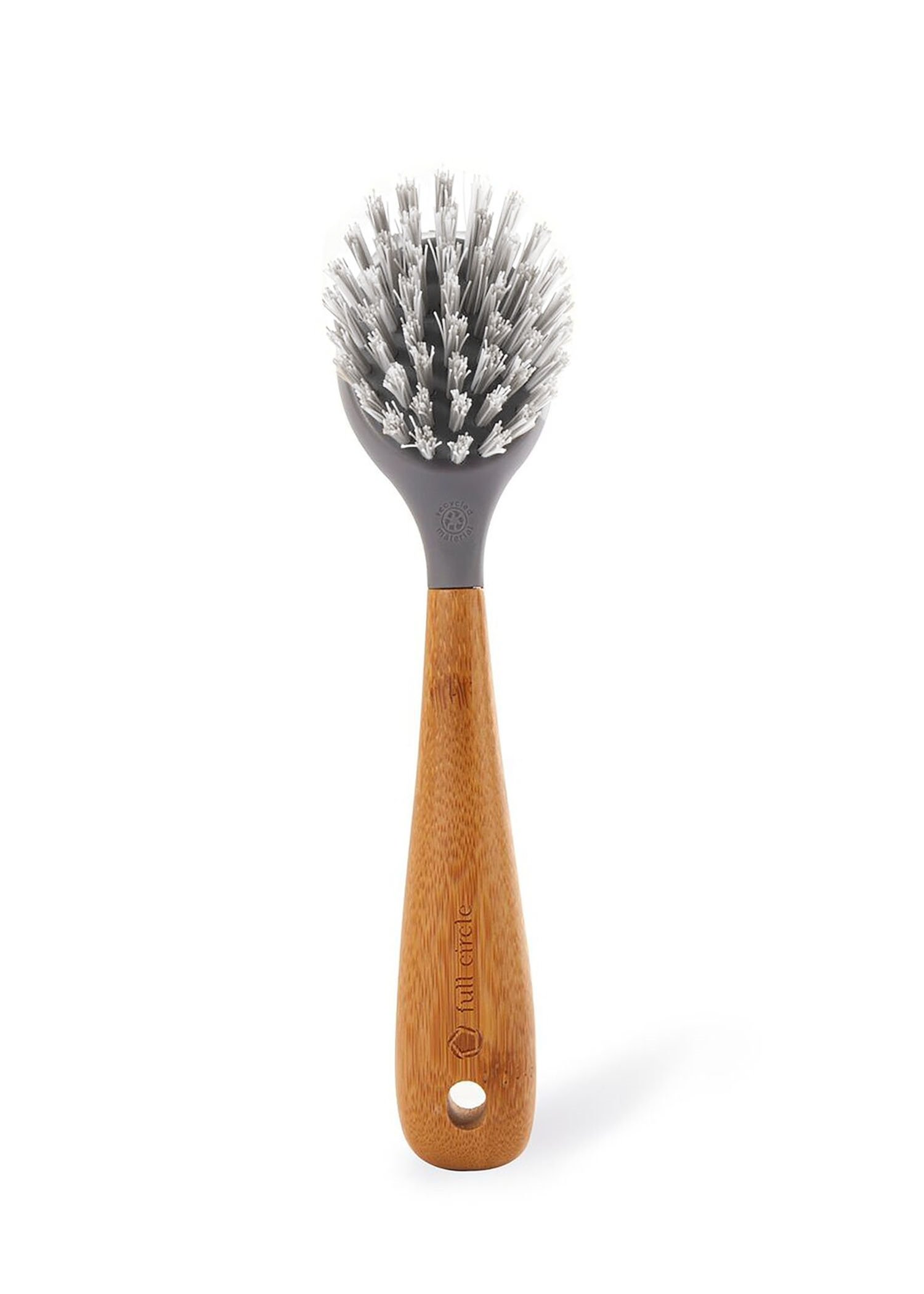  Full Circle Tenacious C Cast Iron Brush and Scraper with Bamboo  Handle – Skillet Scrubber with Tough Nylon Bristles, Grey, One Size, Gray :  Automotive