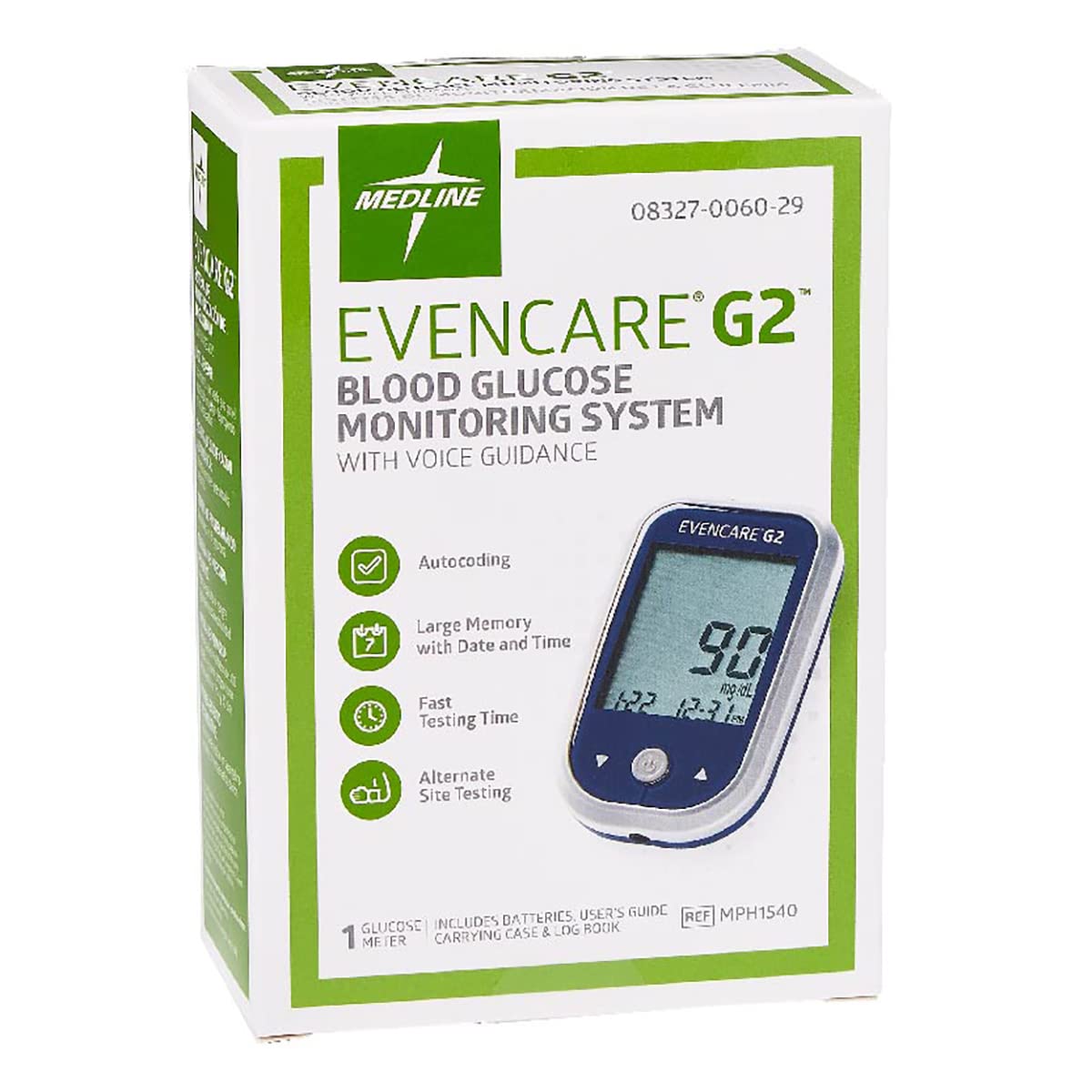Medline EvenCare G2 Blood Glucose Monitoring Meter SelfTesting