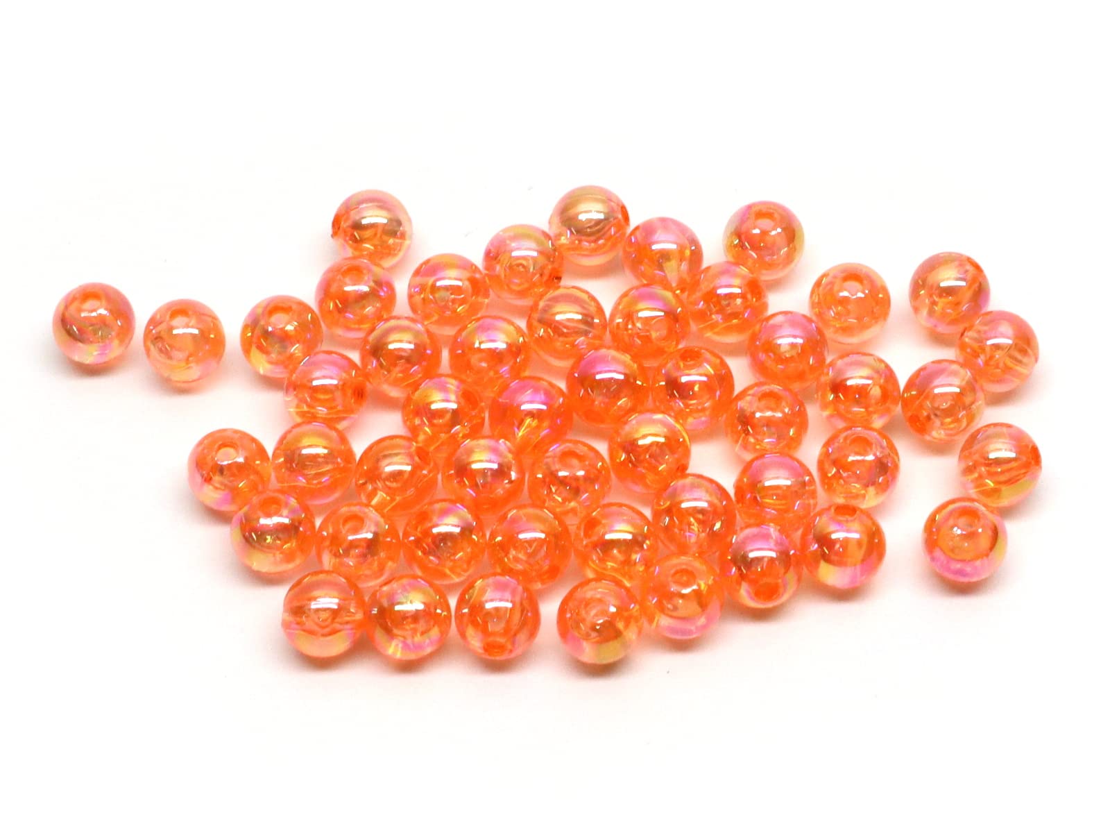 Harmony Fishing - Holographic Beads for Fishing Rigs, Baits & Lures (50  Pack) Orange, 6mm (50 Pack)