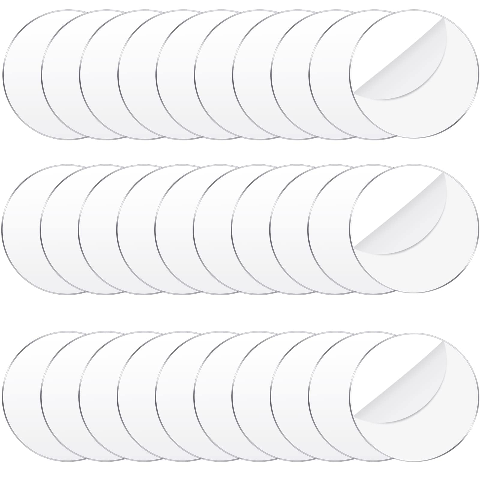 30 Pieces Clear Acrylic Circles Blanks Acrylic Disc Transparent Acrylic  Disk Round Circle Plastic Disc Acrylic