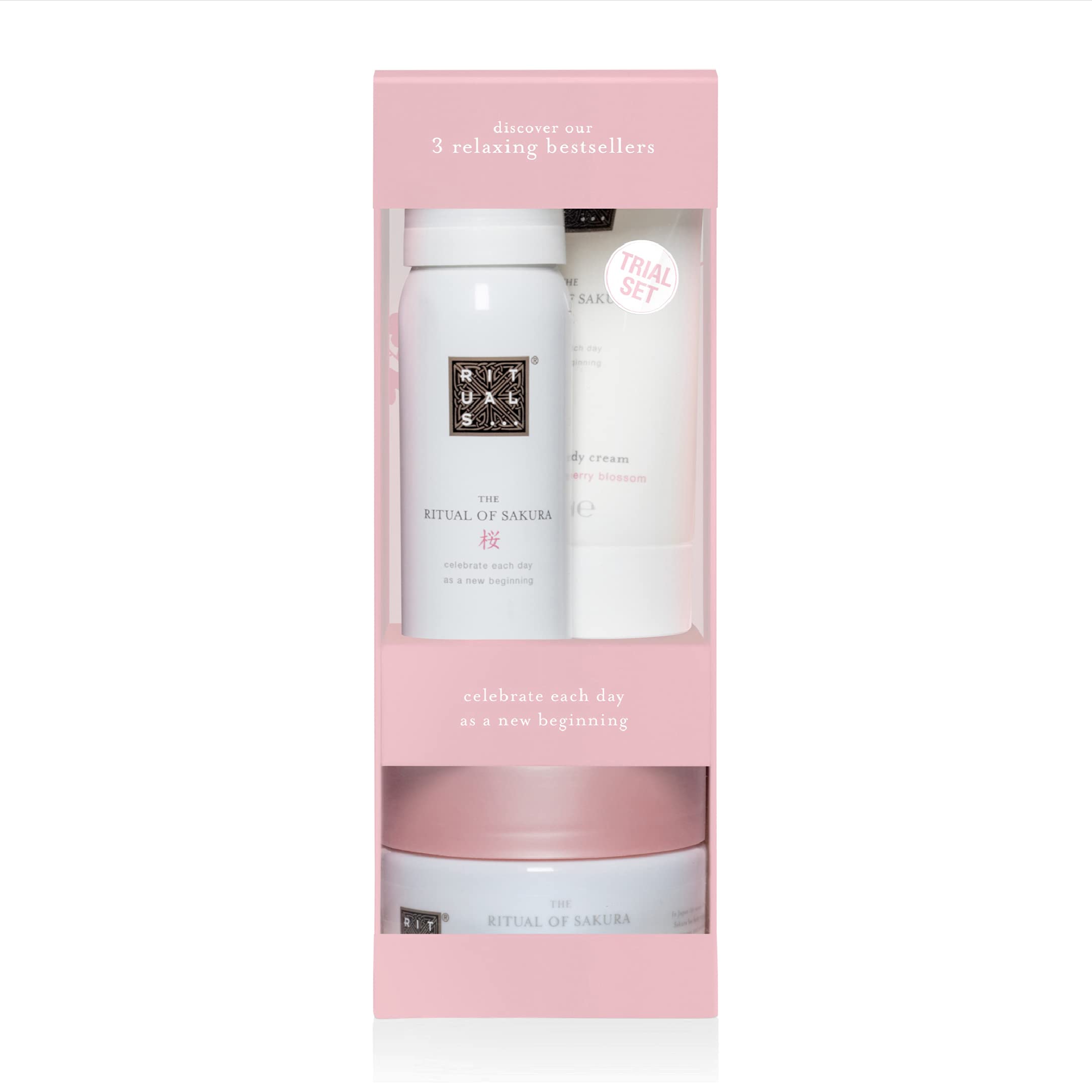 RITUALS Gift Set For Women from The Ritual of Sakura - Shower Foam, Body  Scrub, Body Cream & Candle - With Rice Milk & Cherry Blossom - Medium, 2021  : : Beauty