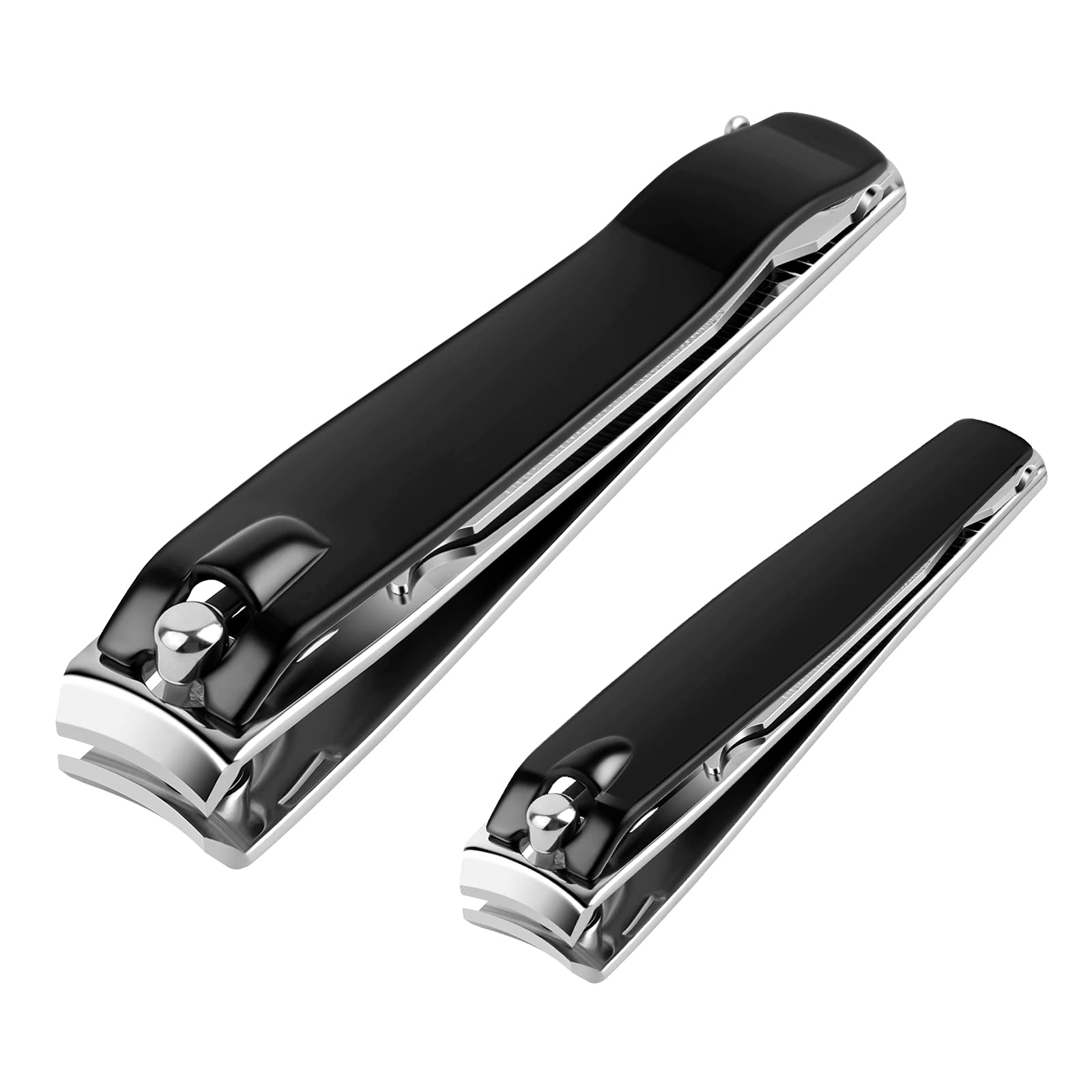 BESTOPE Nail Clippers 2PCs Nail Cutter Set Stainless Steel Fingernails  Toenails Clippers for Men Women Sturdy Nail Clipping Kit