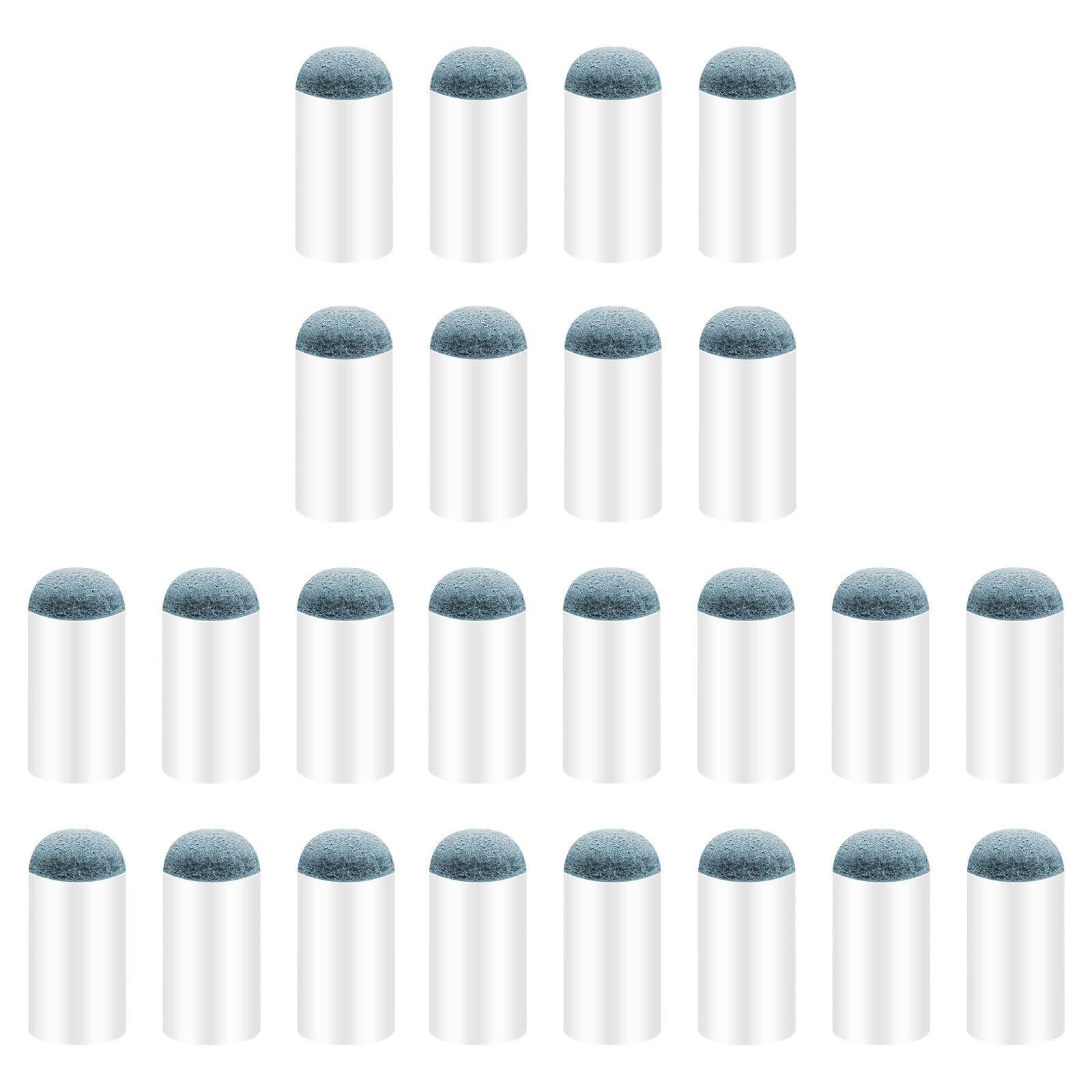 Prasacco 24 Pieces Pool Stick Tips, 13mm Pool Cue Tips Slip-On