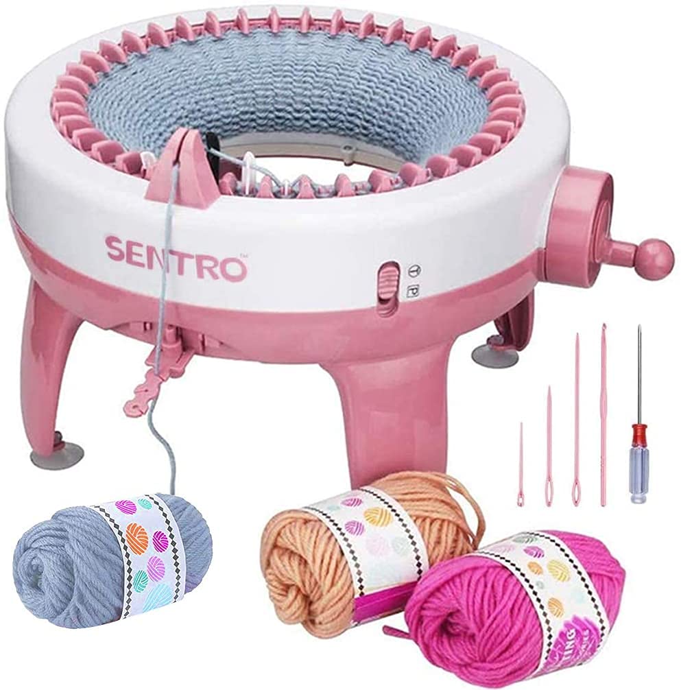  48 Needles Knitting Machine, Hand Crank Knitting Loom Machines  for Adults, Knitting Board Rotating Double Knit Machine Kit (No Electric  Function) : Arts, Crafts & Sewing