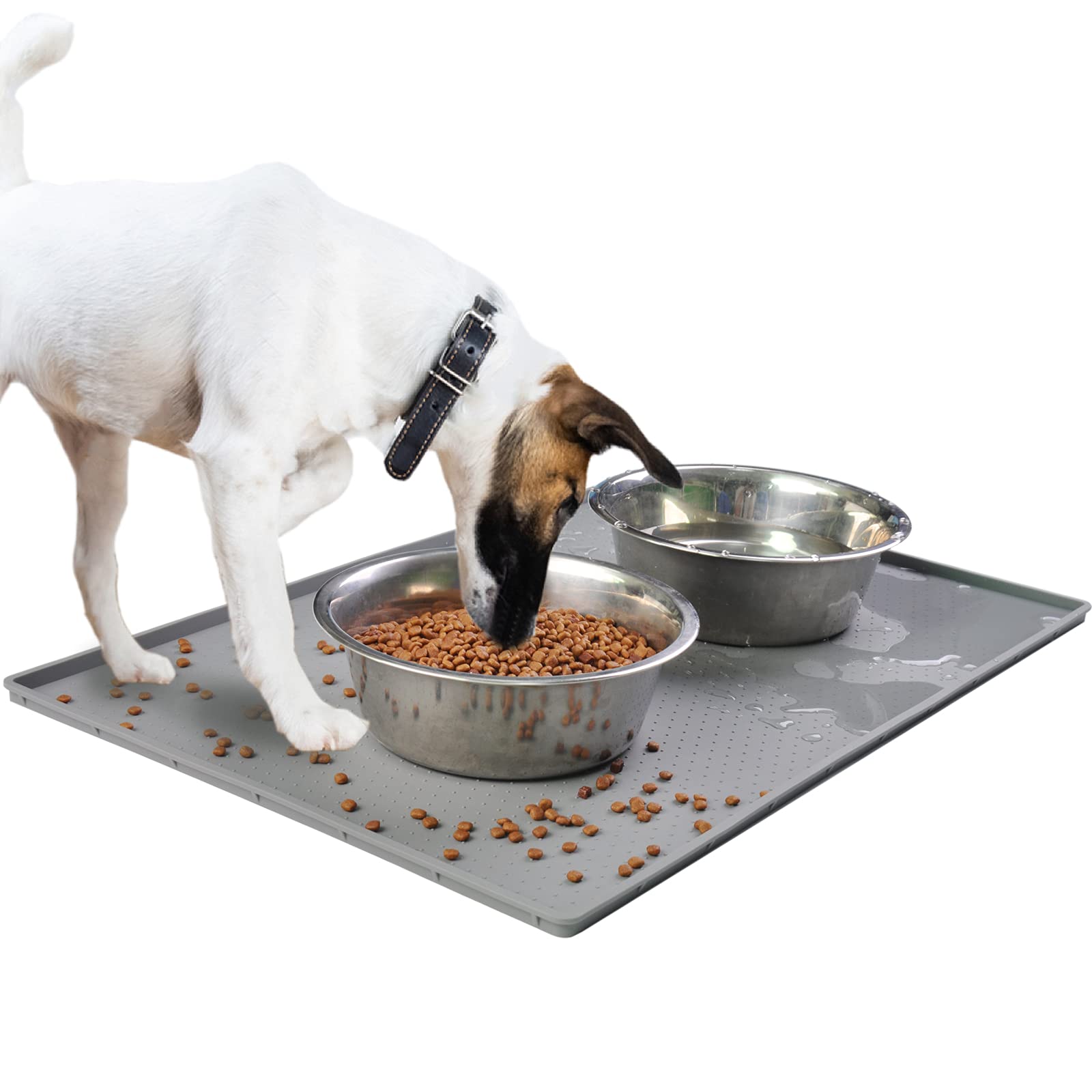 Cat Dog Food Mat For Pet Feeding Bowl Floors Waterproof Non Slip Silicone