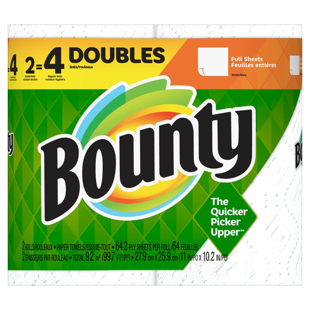 Bounty Paper Towels, Double Roll, Select-A-Size, White, 2-Ply