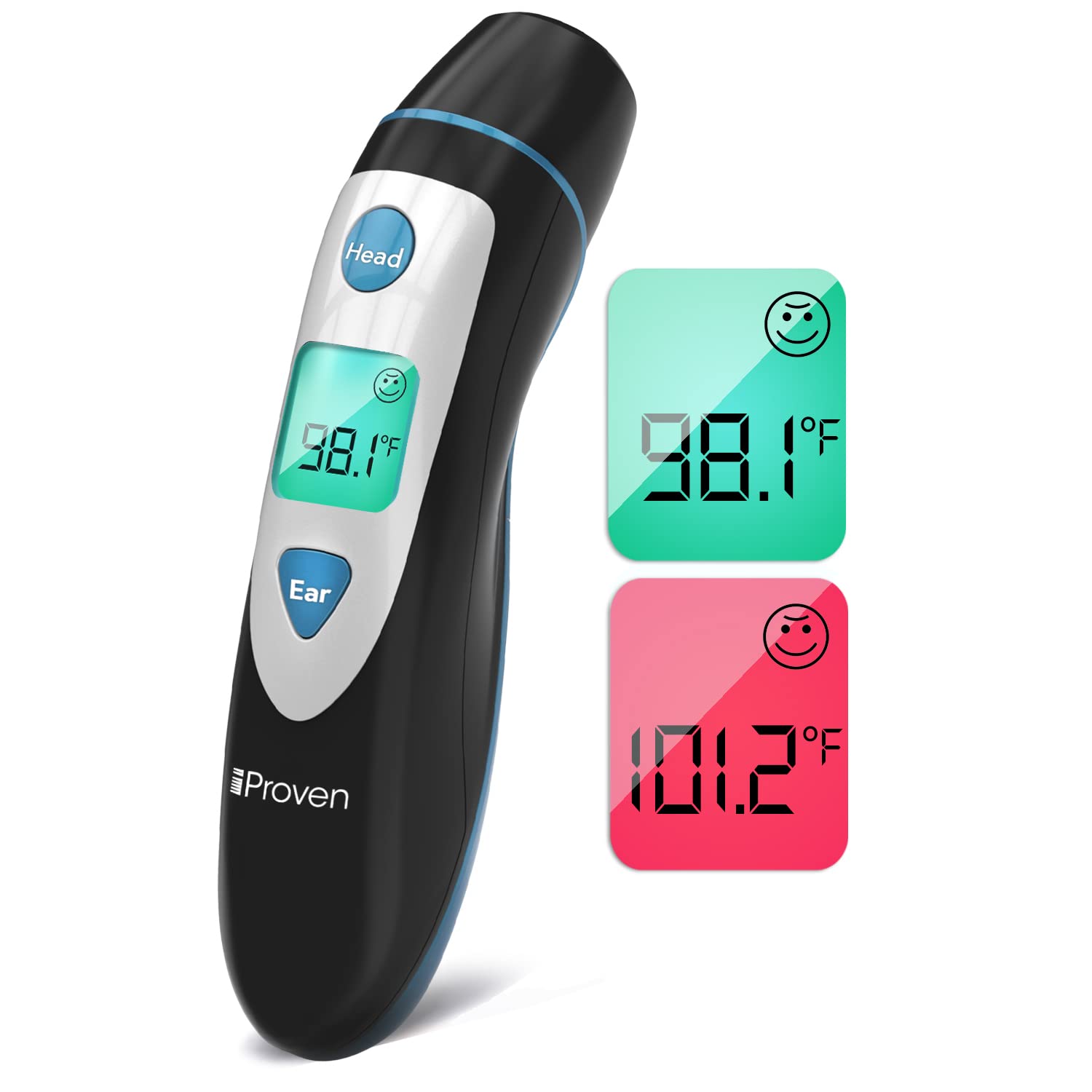 iProven DMT-77BT Bluetooth Ear and Forehead Thermometer for Adults, Ki