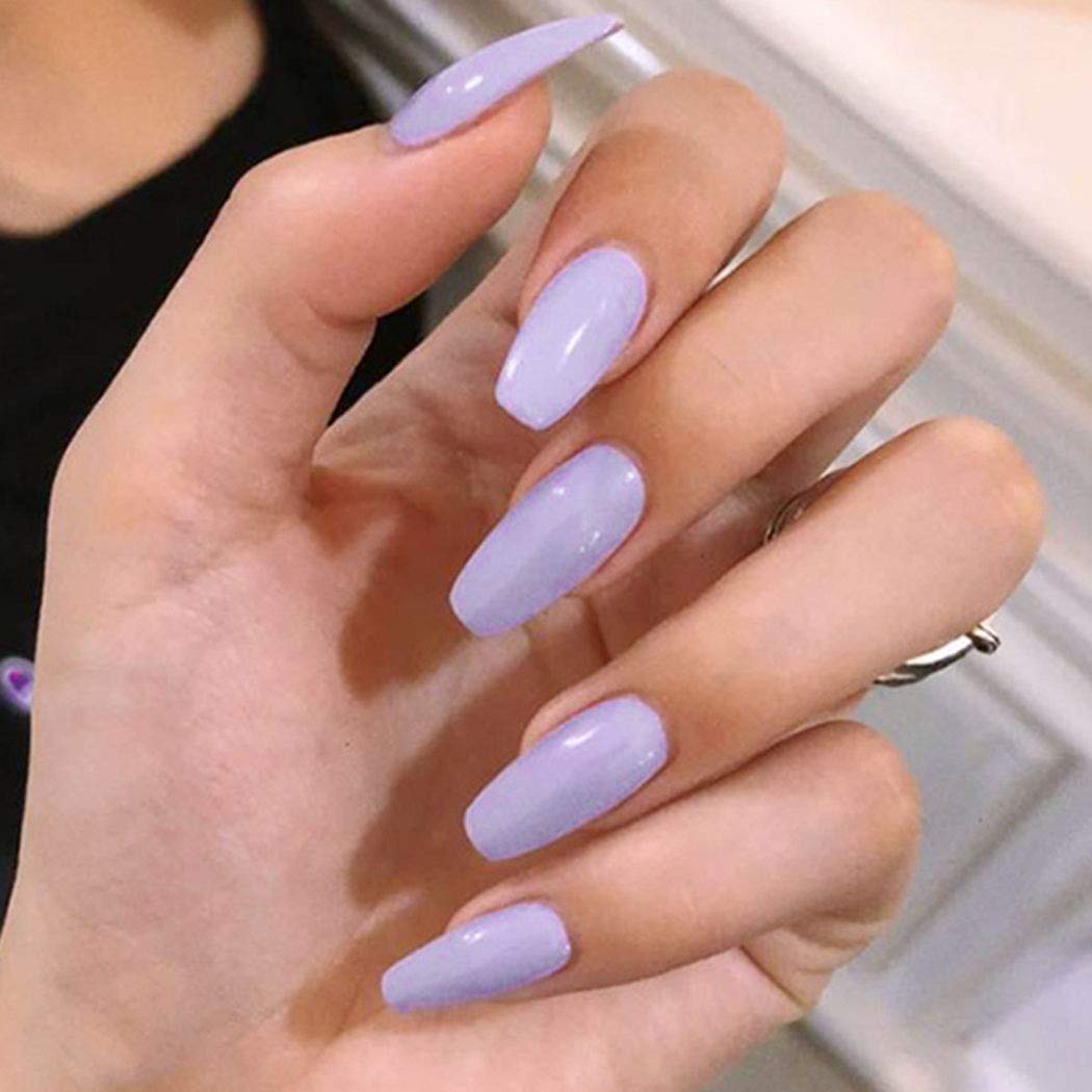 Pin by Erin Doherty on Pretty acrylic nails | Lilac nails, Purple nails, Purple  acrylic nails