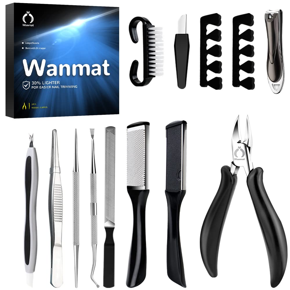 11PCS Toenail Clippers for Thick Nails, Ingrown Toenail Tools