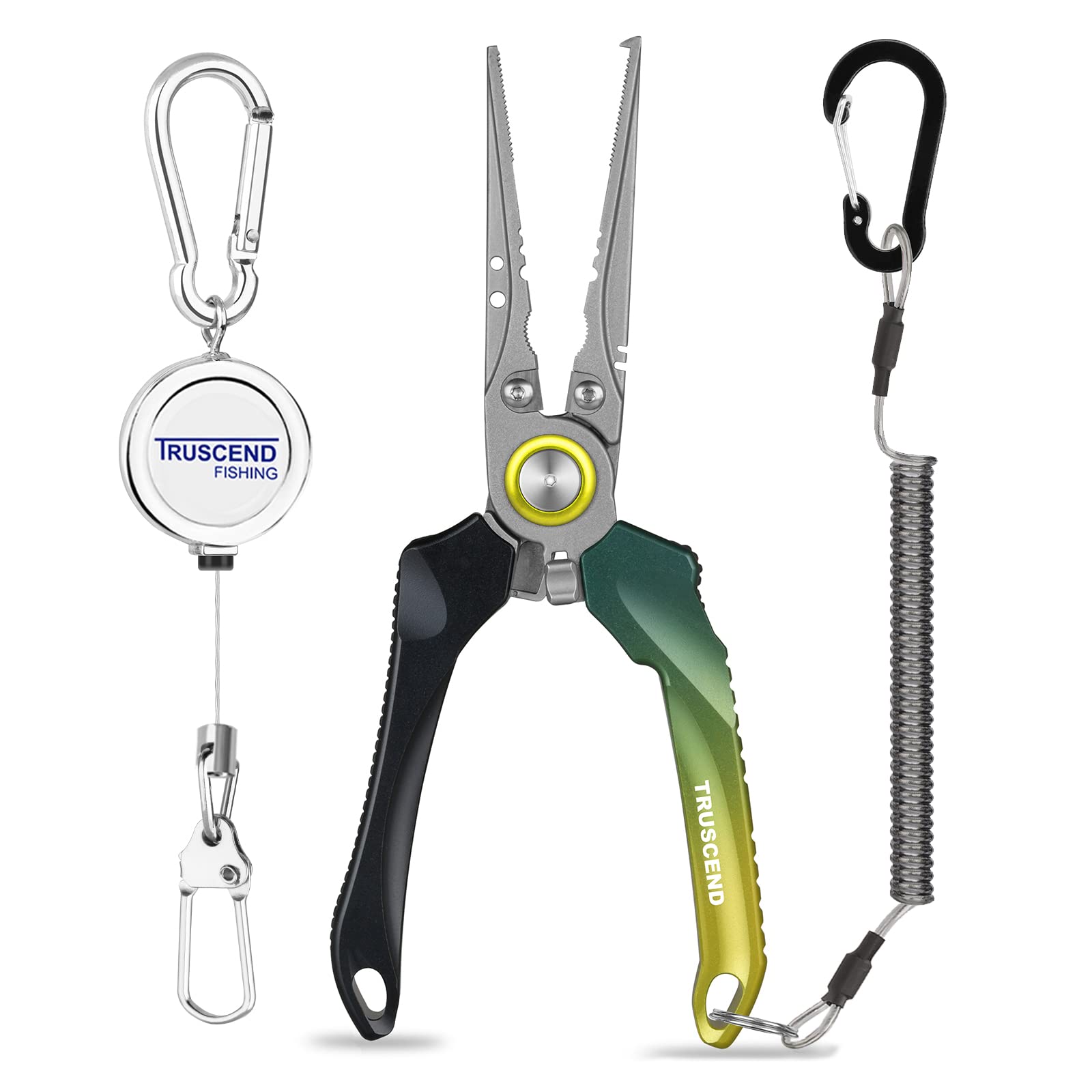 TRUSCEND Unique Lockable Fishing Pliers with Mo-V Blade Cutter