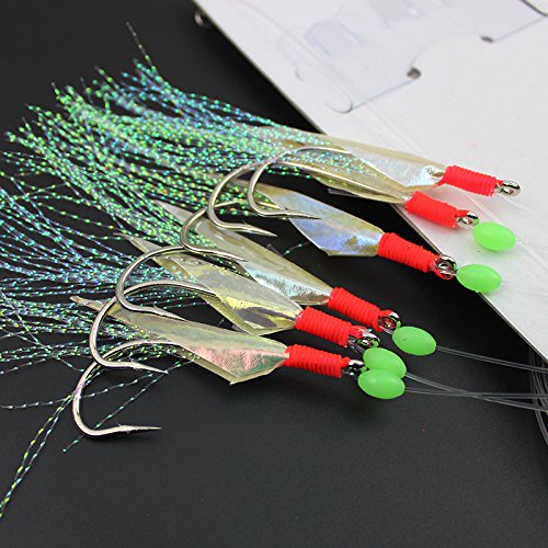 Buy OriGlam 6pcs Luminous Fishing Rigs Fishing, Fishing Lures Bait Rigs,  Real Fish Skin Sea Rigs, Glow Fishing Beads High Carbon Hooks for  Freshwater/Saltwater Online at Lowest Price Ever in India