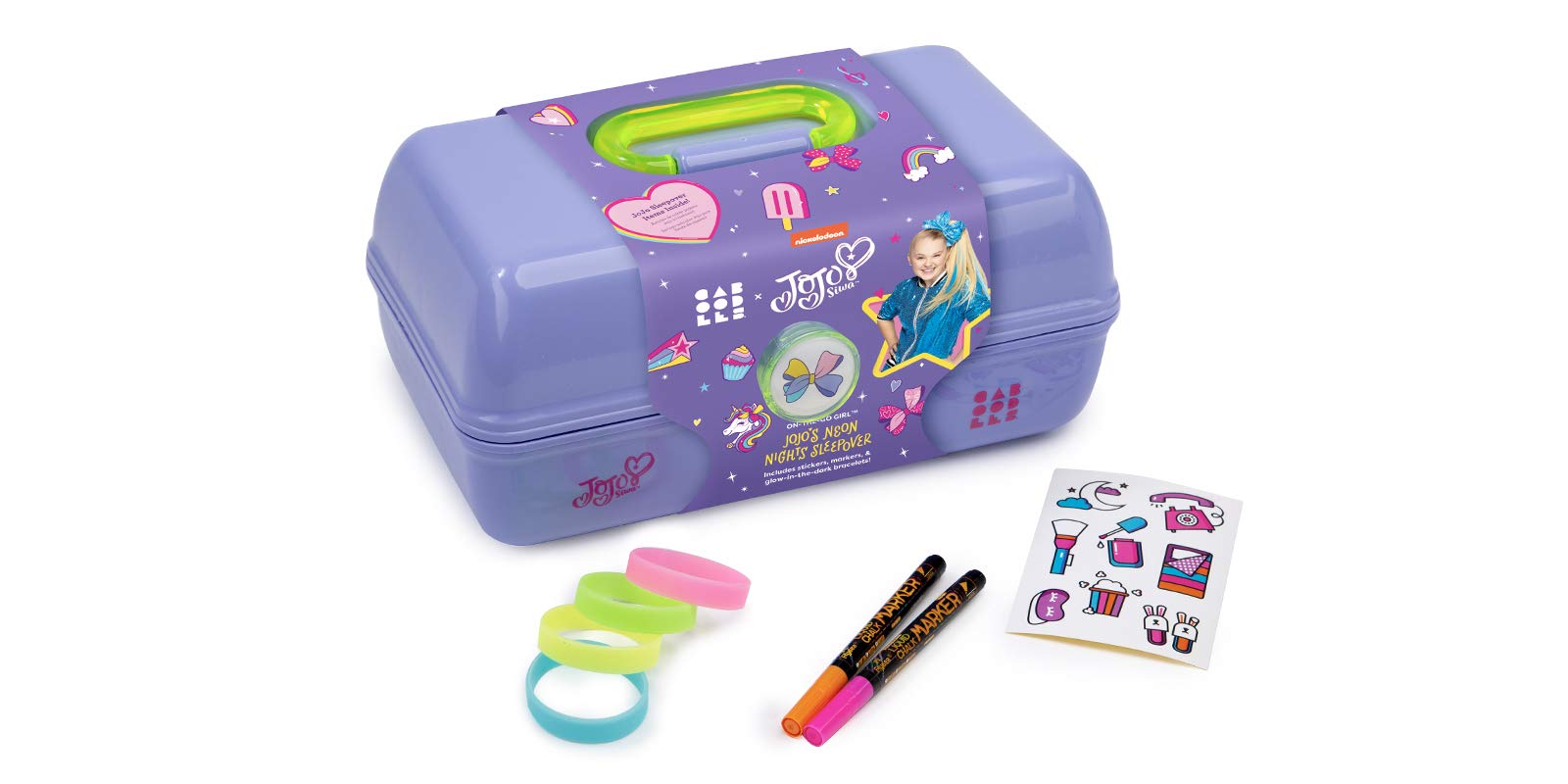 Caboodles Caboodles Jojo Siwa Neon Lights - On-the-go Girl Cosmetic  Organizer, Make-up & Accessory