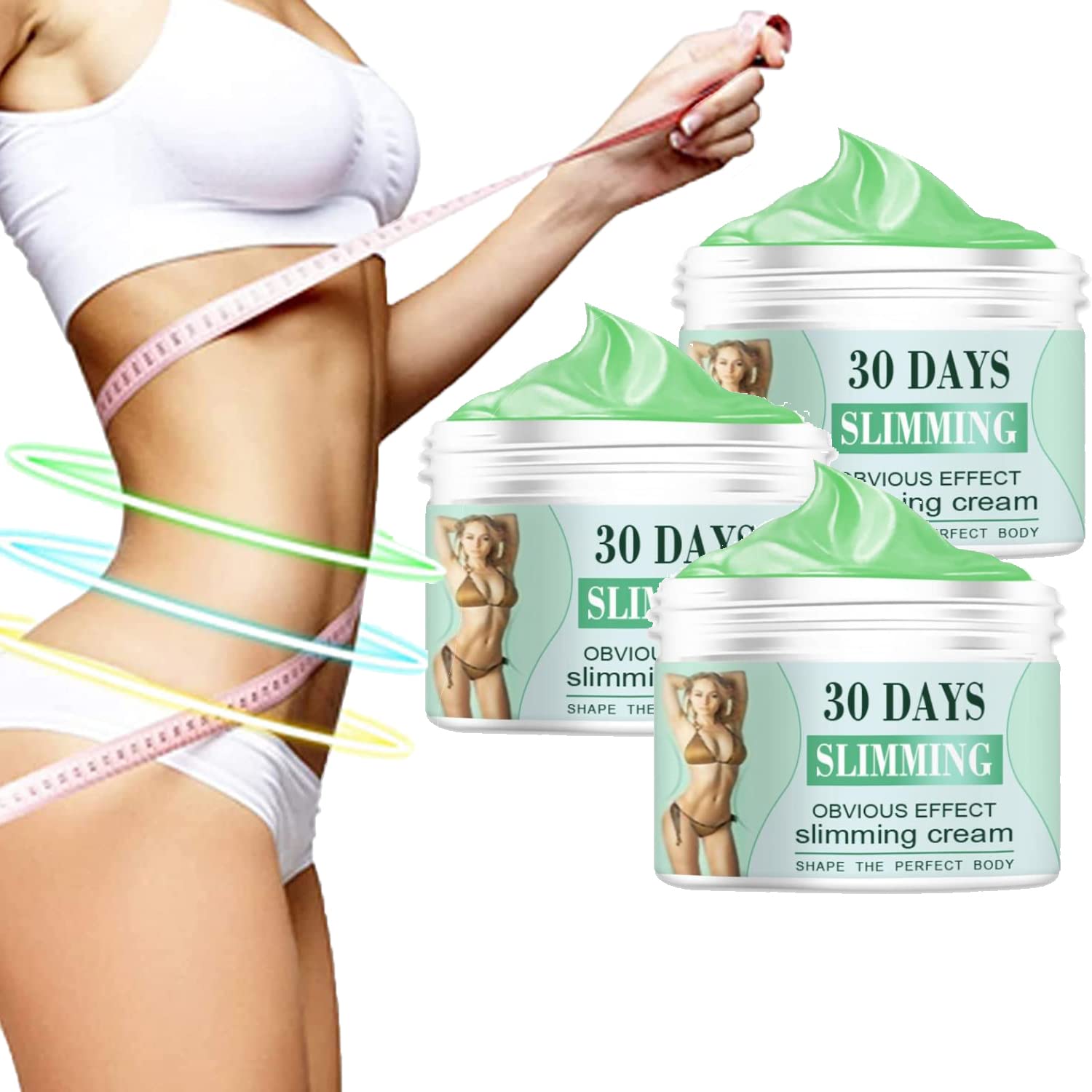 VIAZ 30 Day Tummy Tightening Cream - B Flat Belly Firming Cream - Anti  Cellulite Cream and Stomach Fat Burner - Natural Ingredients (3 PCS)