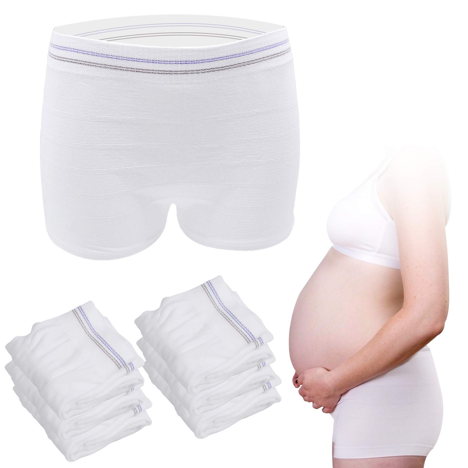 HANSILK Maternity Knickers Disposable Postpartum Underwear Breathable &  Stretchable Maternity Pants for Maternity/C-Section Recovery/
